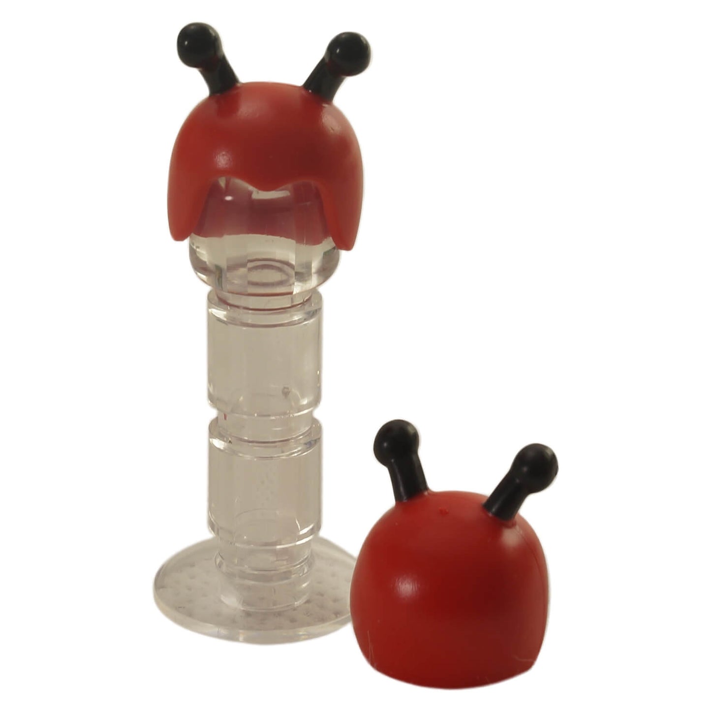 Red LEGO® minifigure insect cap 12892pb01 with black antennae pattern