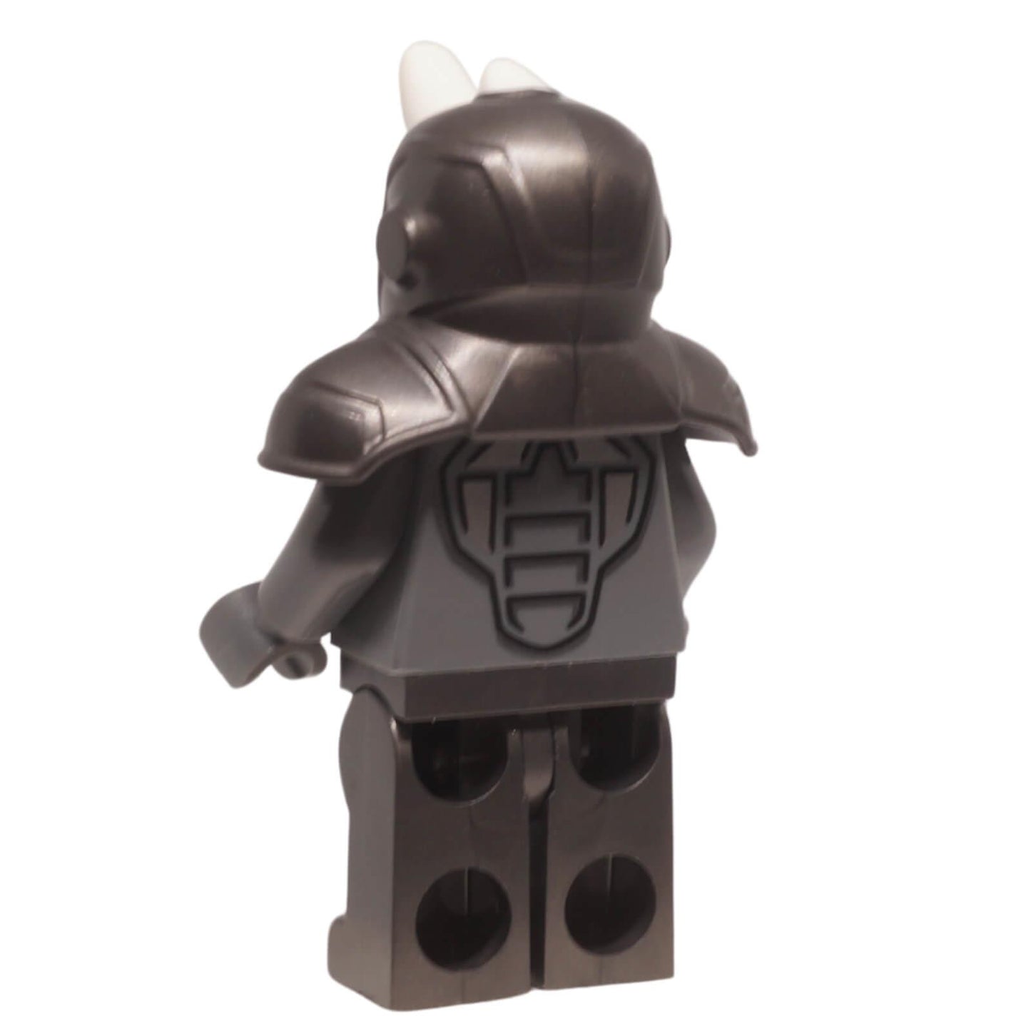 LEGO® Marvel Rhino minifigure sh0795 with horned helmet armor back view