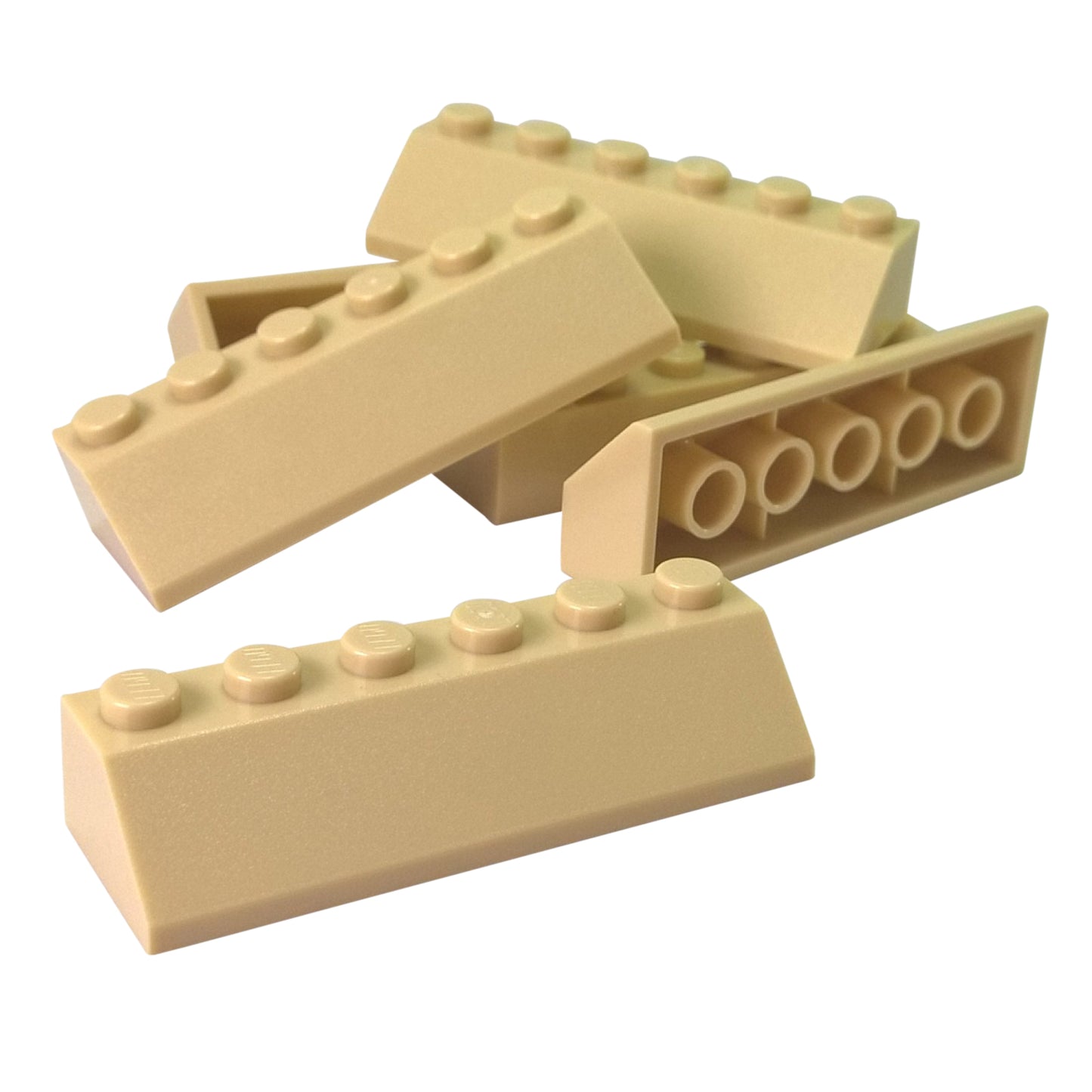 LEGO Slope 45 2 x 6 part 23949 with six stud top and angled profile tan