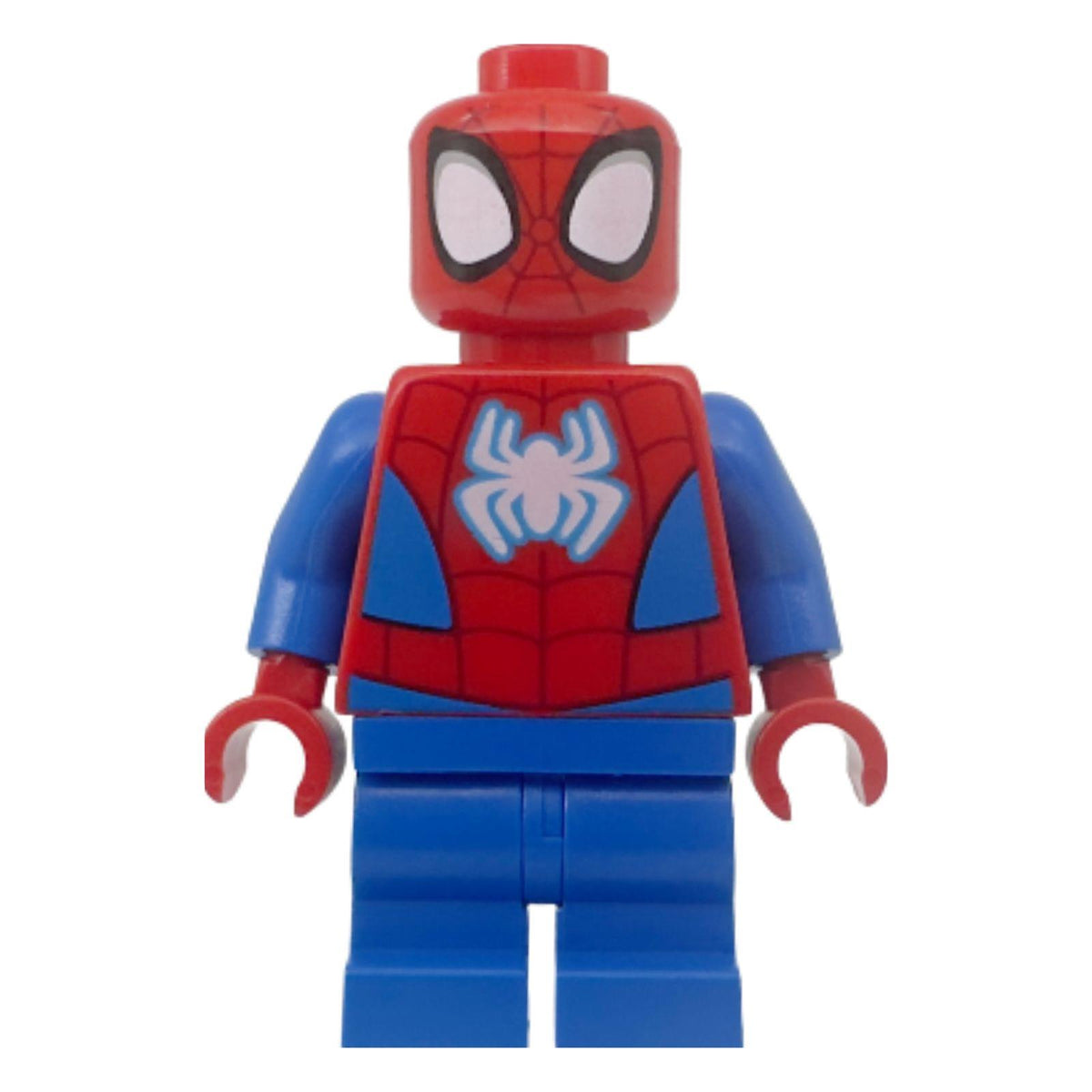 LEGO Spider-Man sh0866 minifigure with medium blue legs and white spider logo