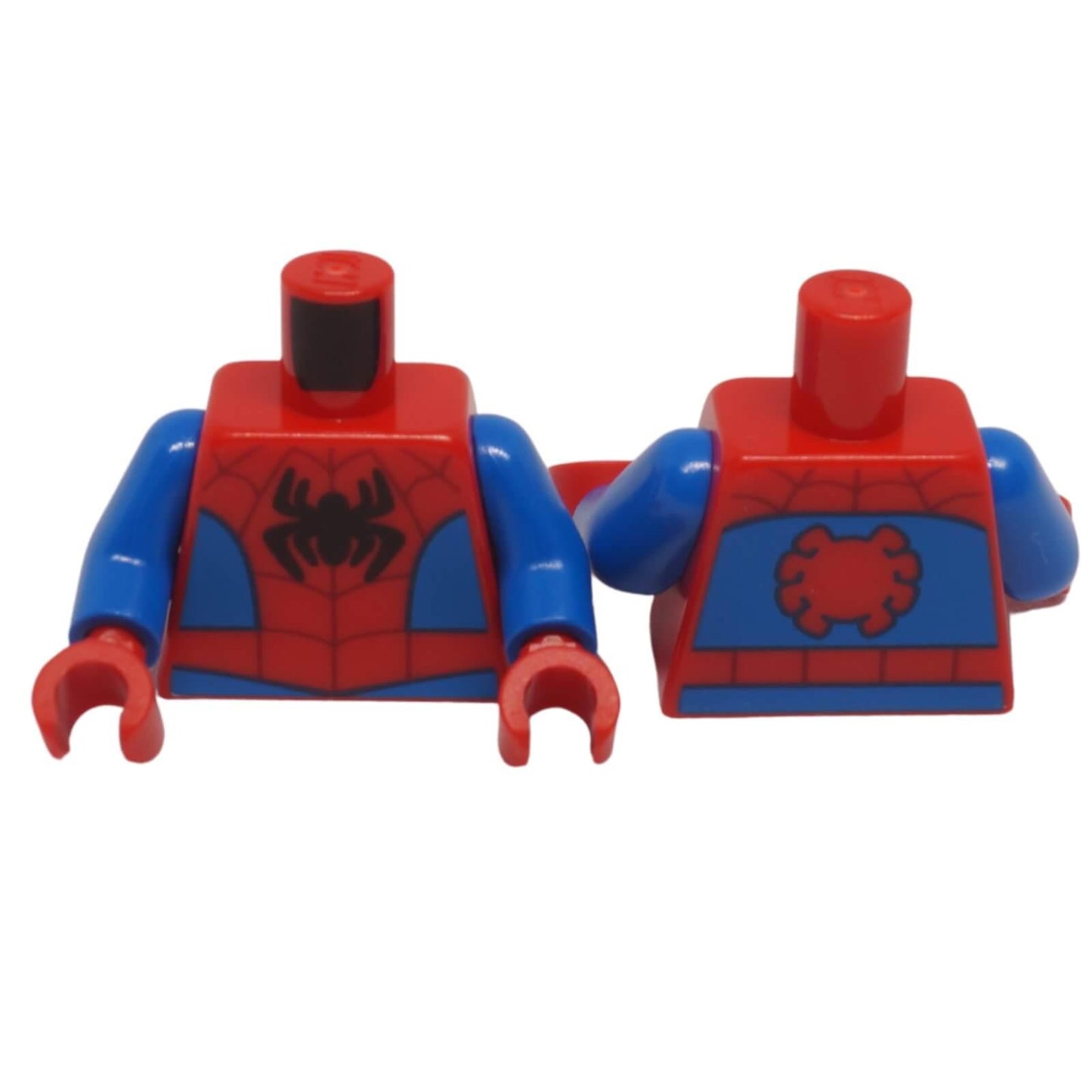 LEGO® torso with black spider emblem and web print design