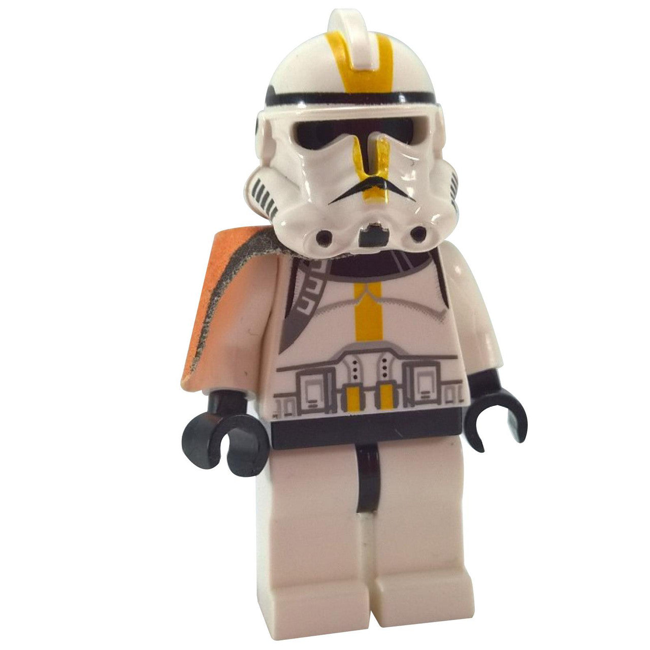 LEGO Minifigurka Klonový voják Epizoda 3, Světle Oranžová Ozdoby a Pauldron - sw128 (dynamická akční póza)