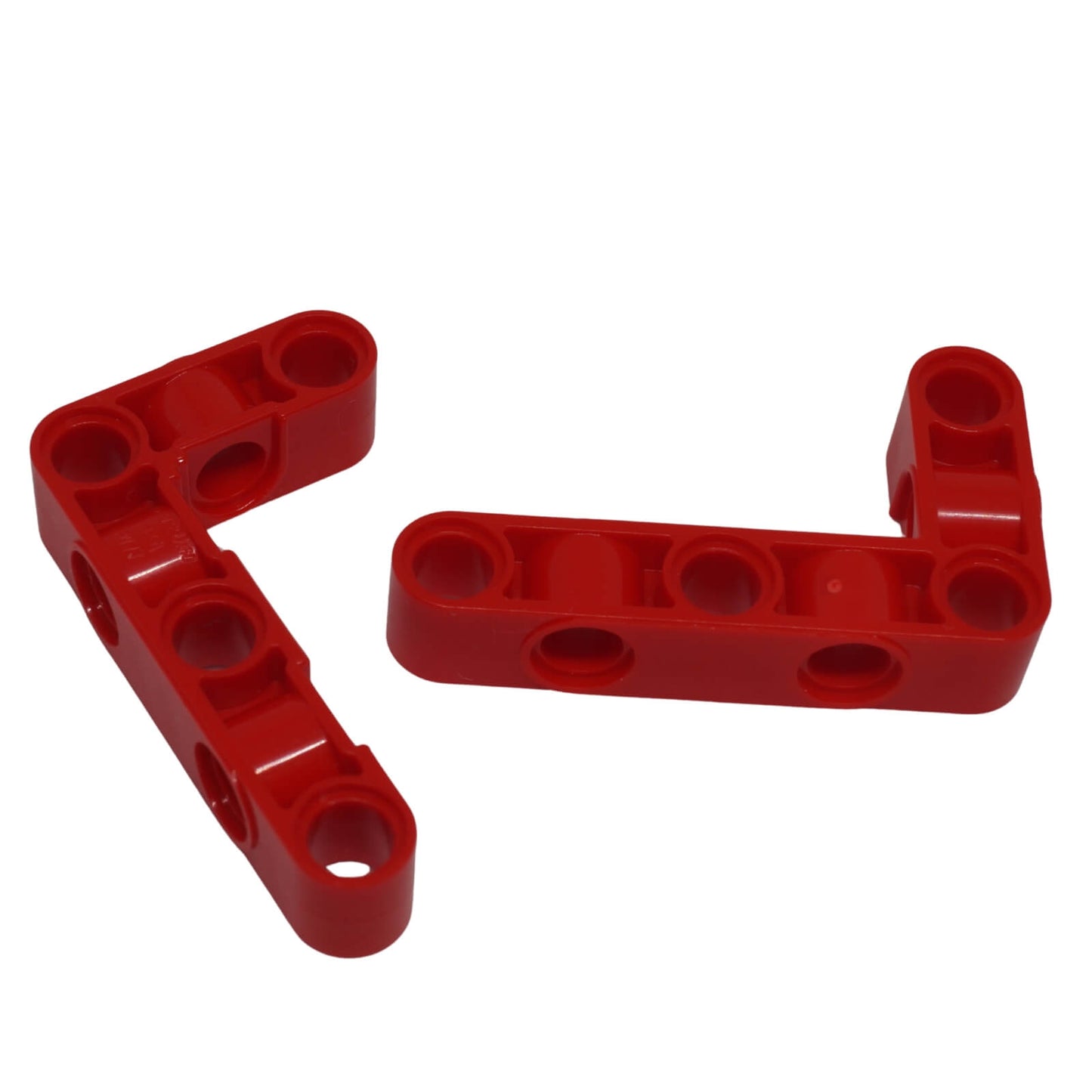 قطعة LEGO Technic Liftarm 3 x 5 على شكل حرف L سميكة، رقم الجزء 2477، باللون الأحمر