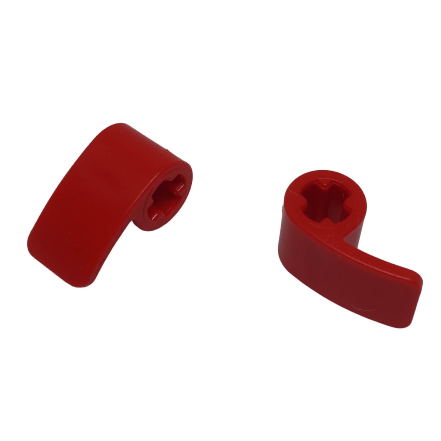 LEGO® Technic Panel Curved 2 x 1 x 1 89679 in red shown from front and rear.