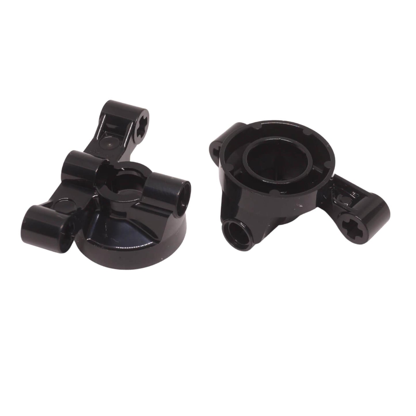 Soporte del cubo del volante de dirección Technic reforzado con 2 orificios para pines y 2 brazos con orificios para ejes (Parte 65766).