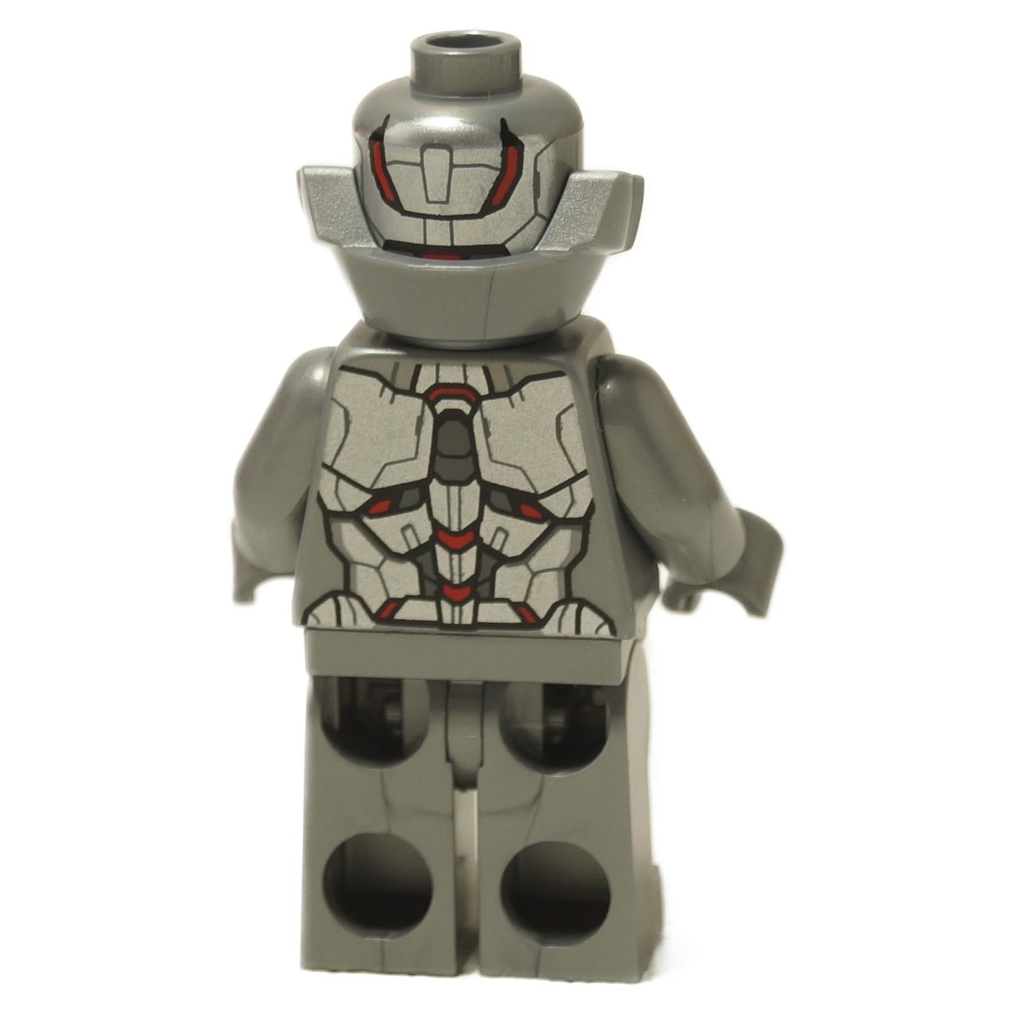 LEGO® Ultron minifigure sh1009 back view with printed mechanical armor details close-up