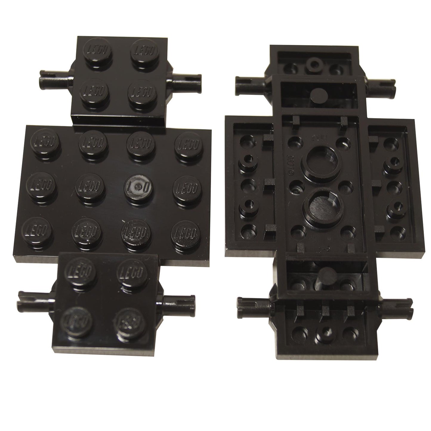 Black vehicle base piece 4 x 7 x 2/3 for building small LEGO® cars and vehicles