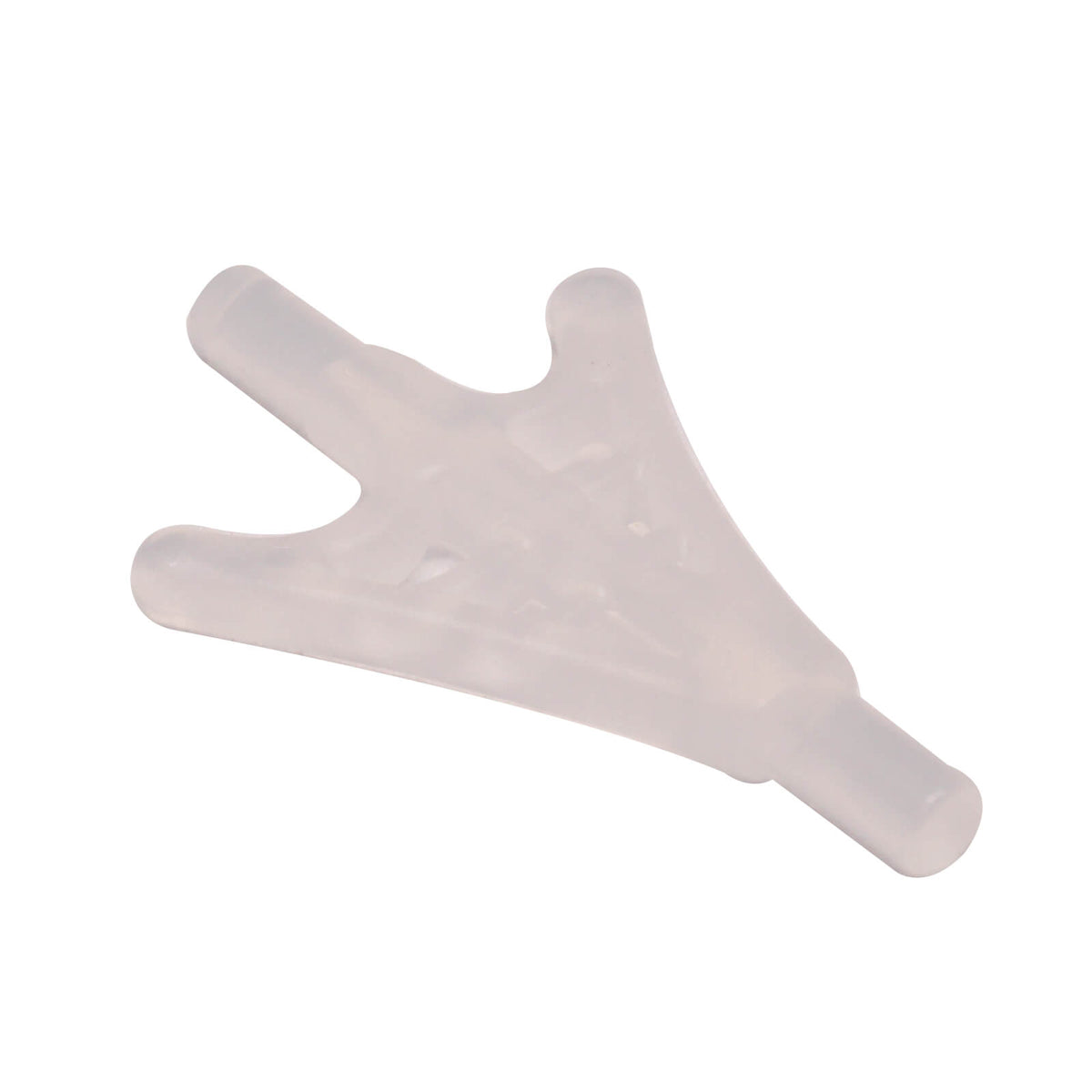 LEGO® web effect piece with dual branches and end bars in trans-clear, webbing accessory part