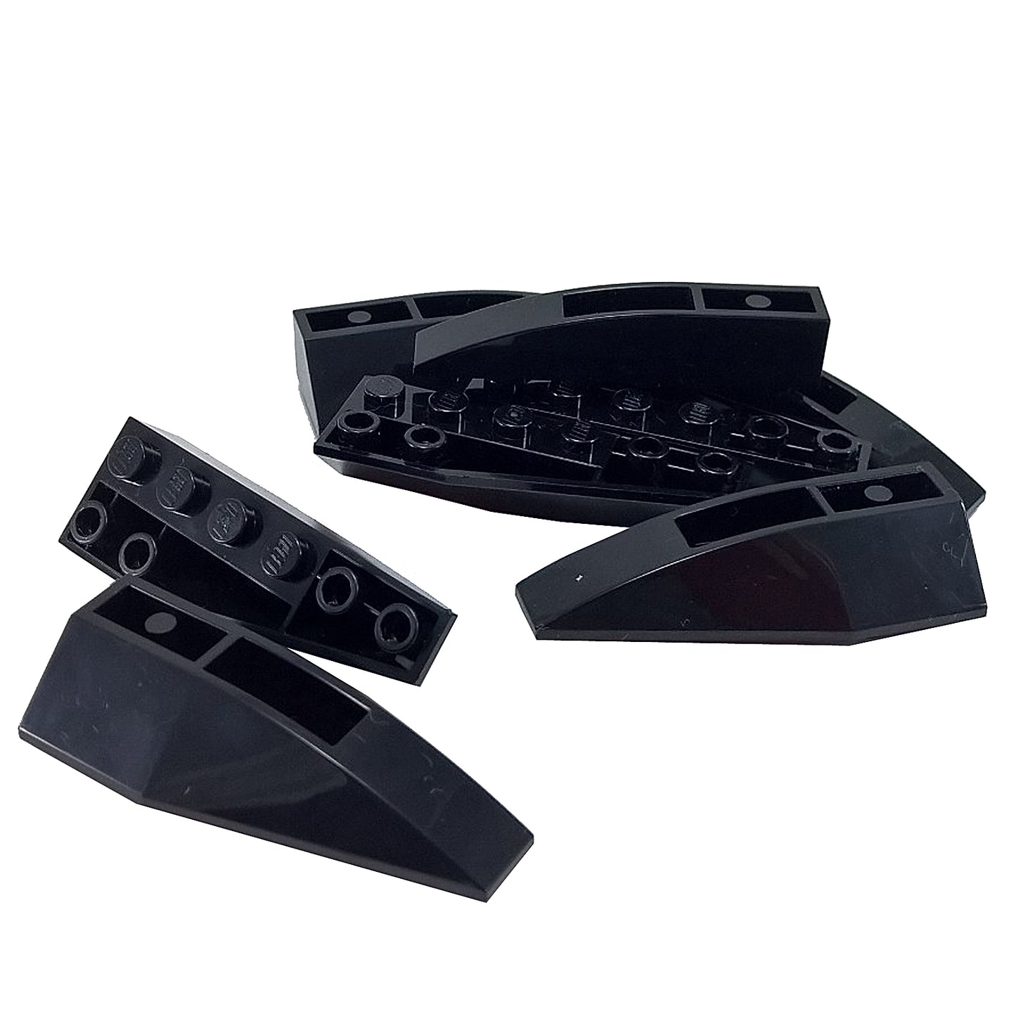 Red LEGO® Wedge 6 x 2 Inverted Left part 41765 black