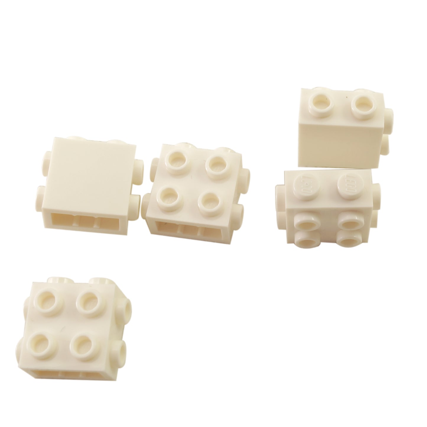 Bílá modifikovaná cihla 1 x 2 x 1 2/3 část 67329 s výstupky na straně pro LEGO® stavební spojení