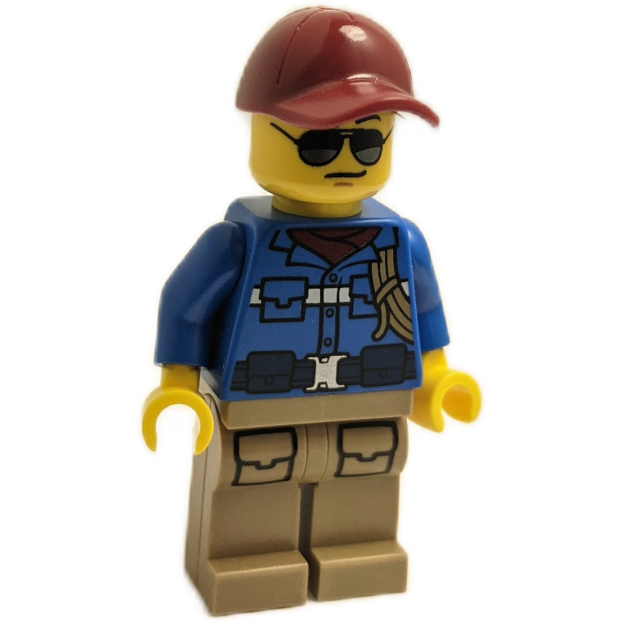 LEGO Wildlife Rescue Ranger cty1303 with red cap and sunglasses.