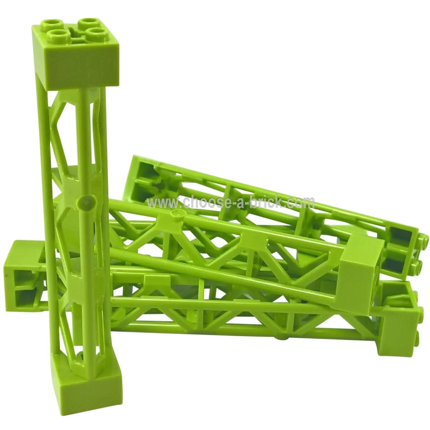 LEGO® Support 2 x 2 x 10 Triangular Girder Vertical – Type 4 in Bright Green (Part 95347)