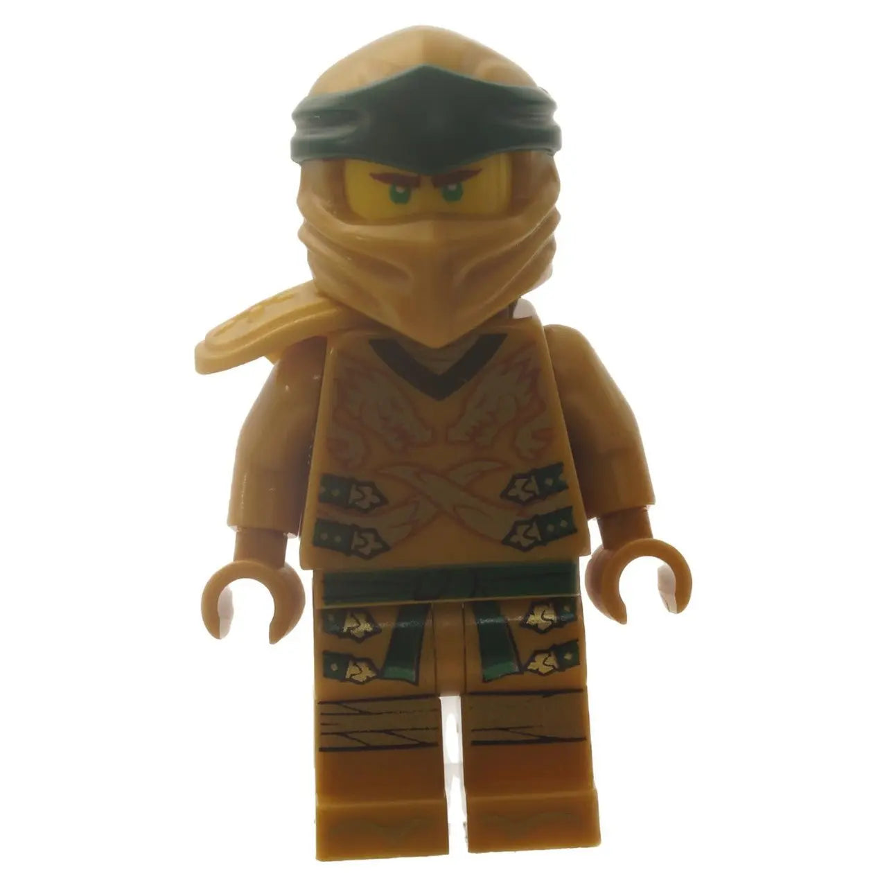 LEGO® Golden Ninja Minifigure – Lloyd in Gold Armor with Green Highlights