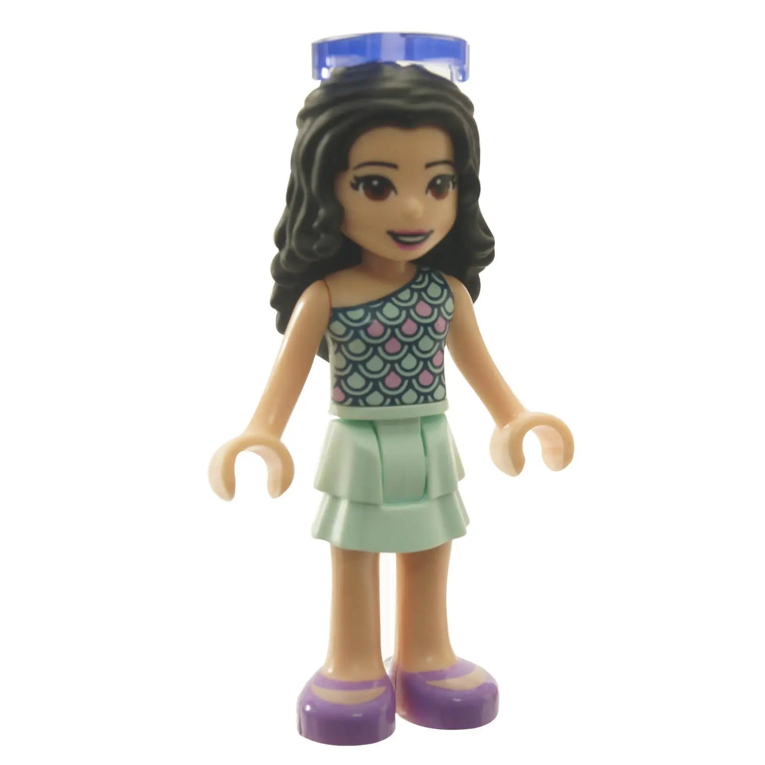 LEGO Emma Minifigure in light aqua skirt