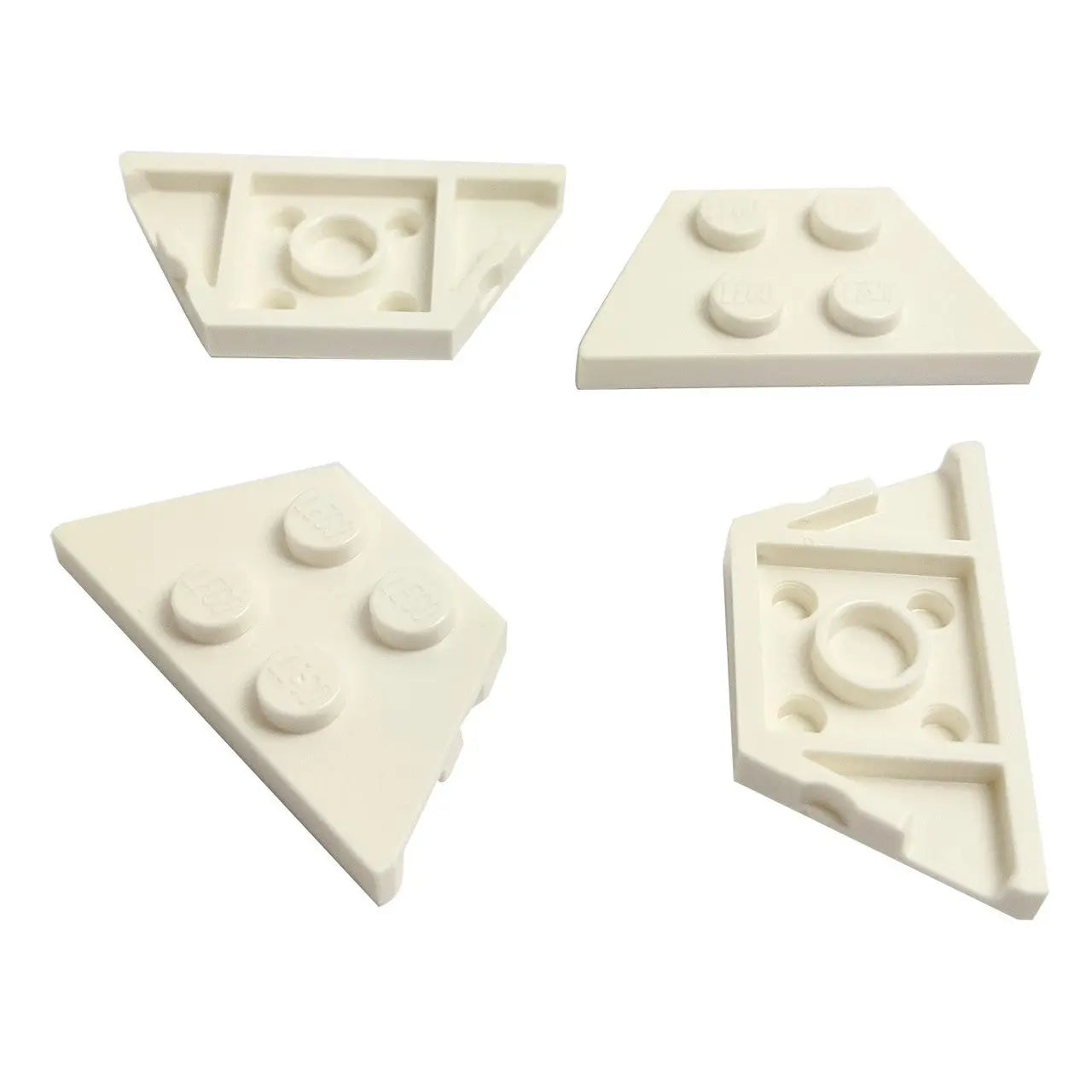LEGO® Wedge Plate 2 x 4 (51739) – Left-Sloped Building Element in White