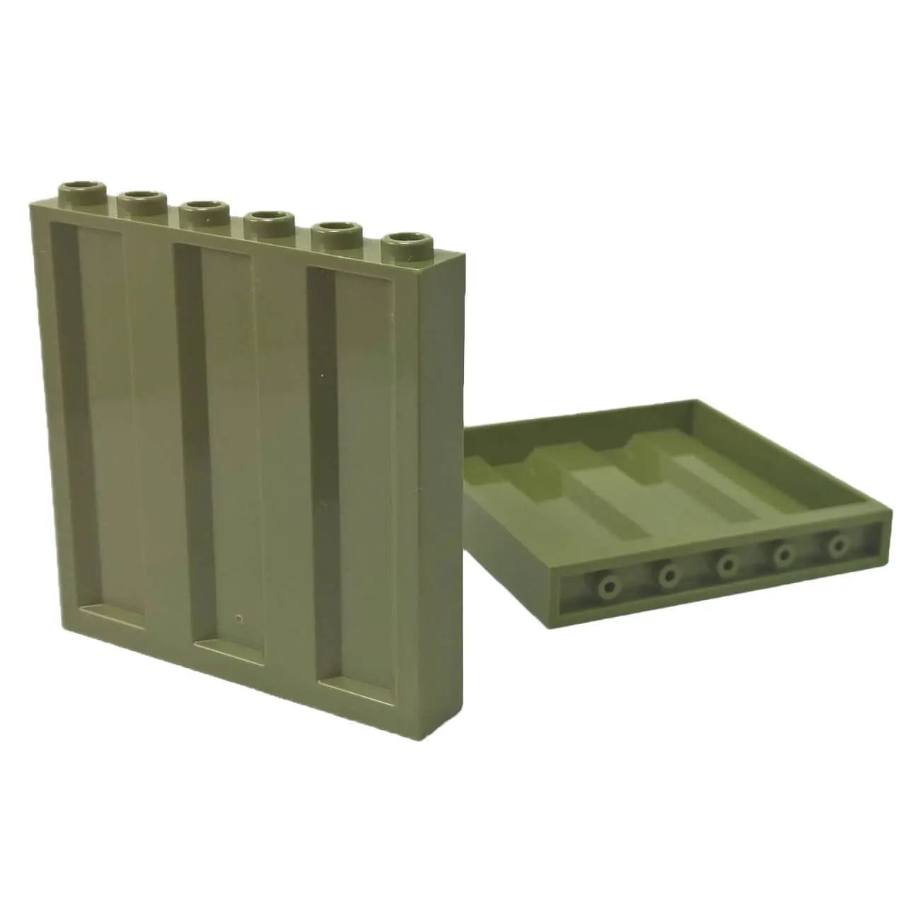 LEGO® panel collection featuring the 1 x 6 x 5 corrugated panel, ideal for containers and construction builds