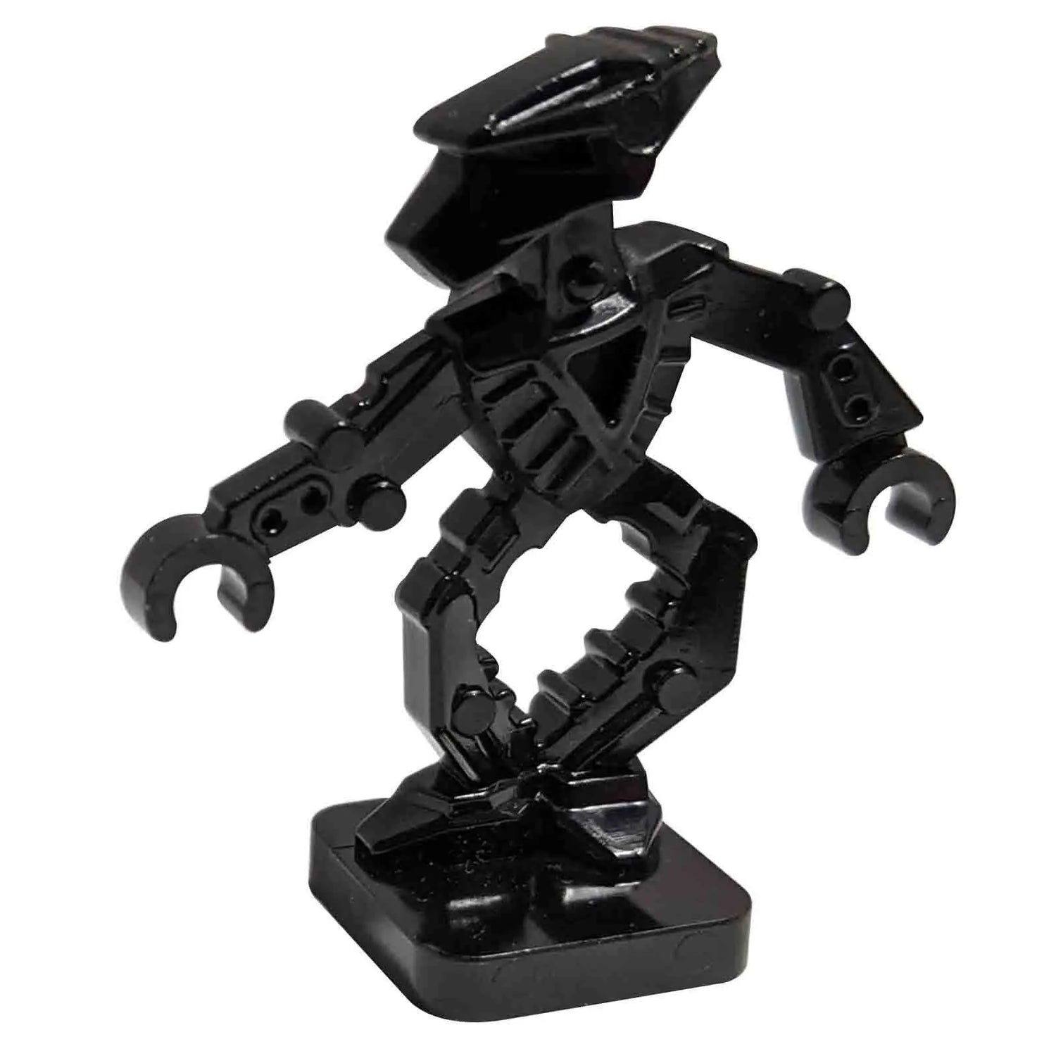 LEGO® Bionicle Mini Visorak Minifigure in Black – Spiderlike Rahi villain with mechanical limbs and angular helmet design, posed on a small base.