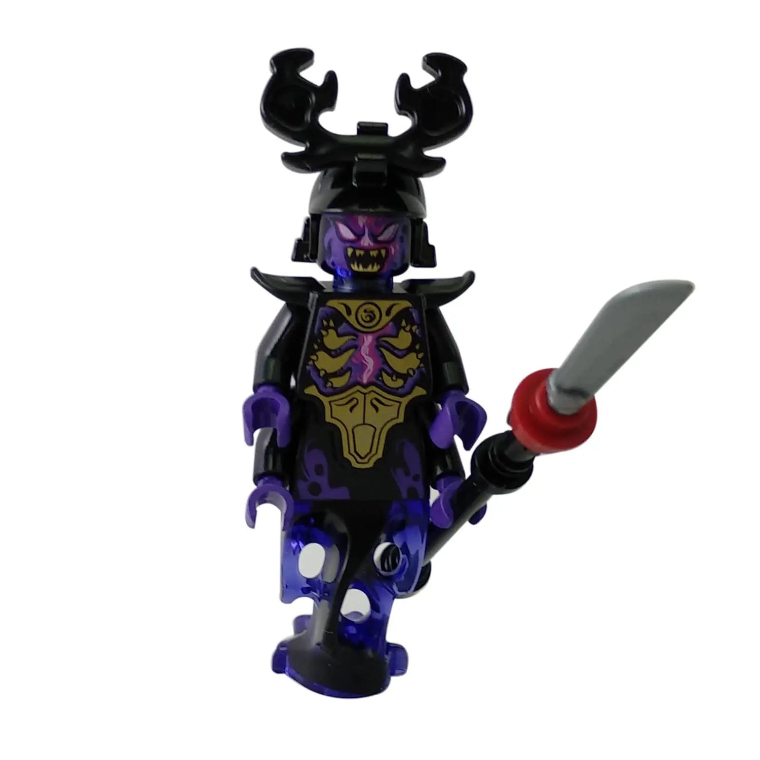 LEGO® Ninjago Minifigure: Overlord (Legacy) with Shadowy Torso, Antler Helmet & Transparent Legs and spear – njo501
