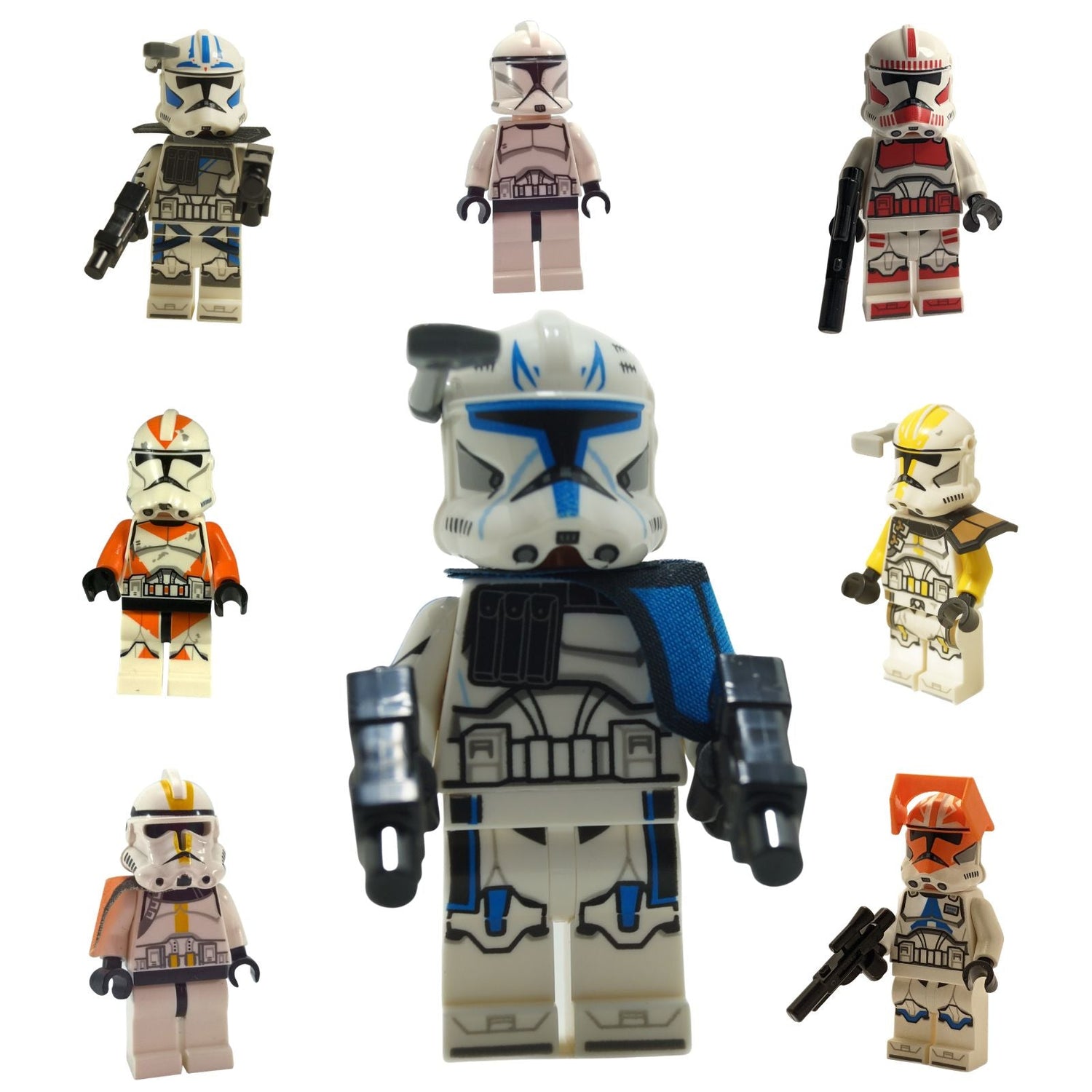 LEGO® Star Wars Clone Trooper collection featuring Captain Rex, Phase I and battalion variants