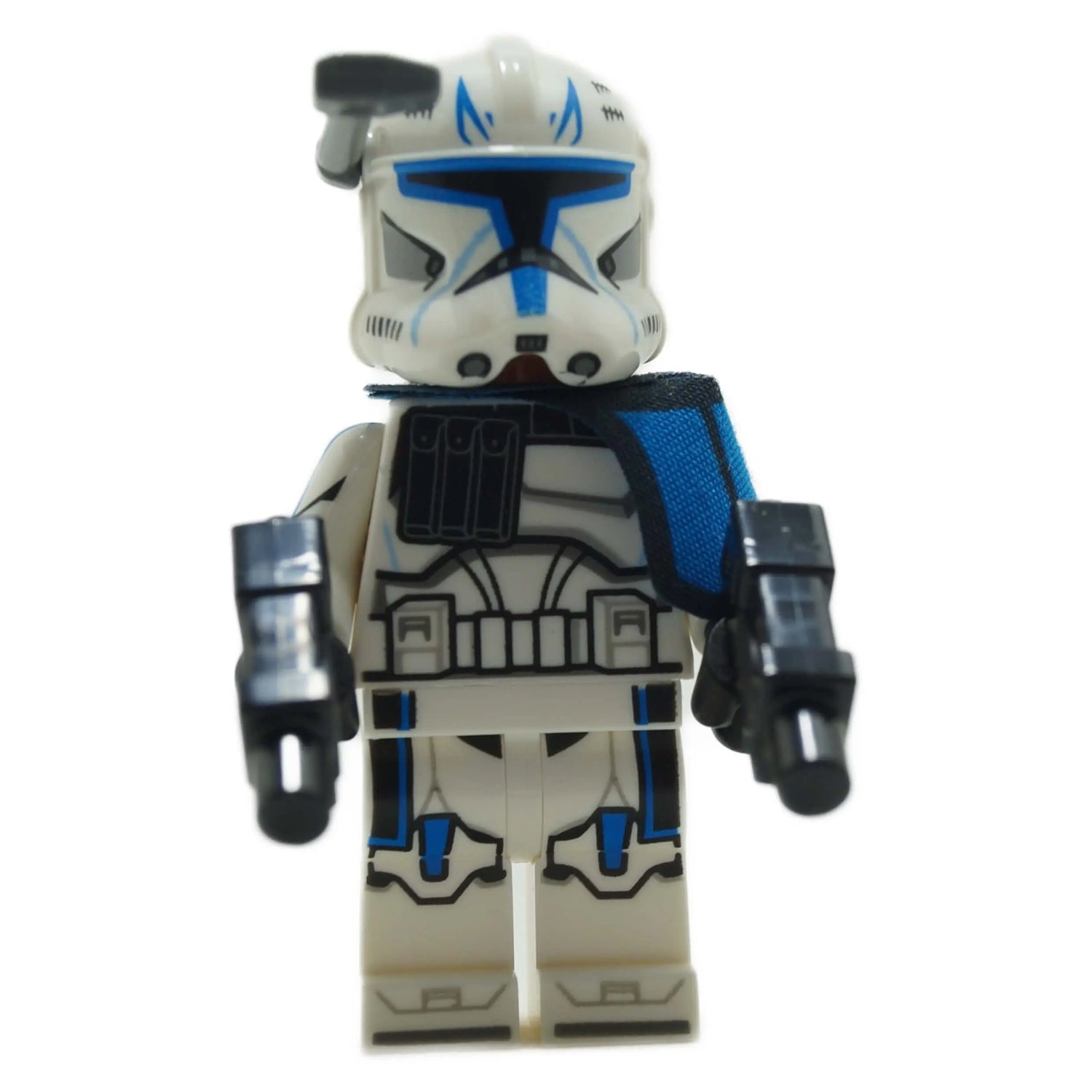 LEGO® Captain Rex Minifigure – Phase 2 Clone Trooper with Blue Pauldron and Blasters (sw1315)