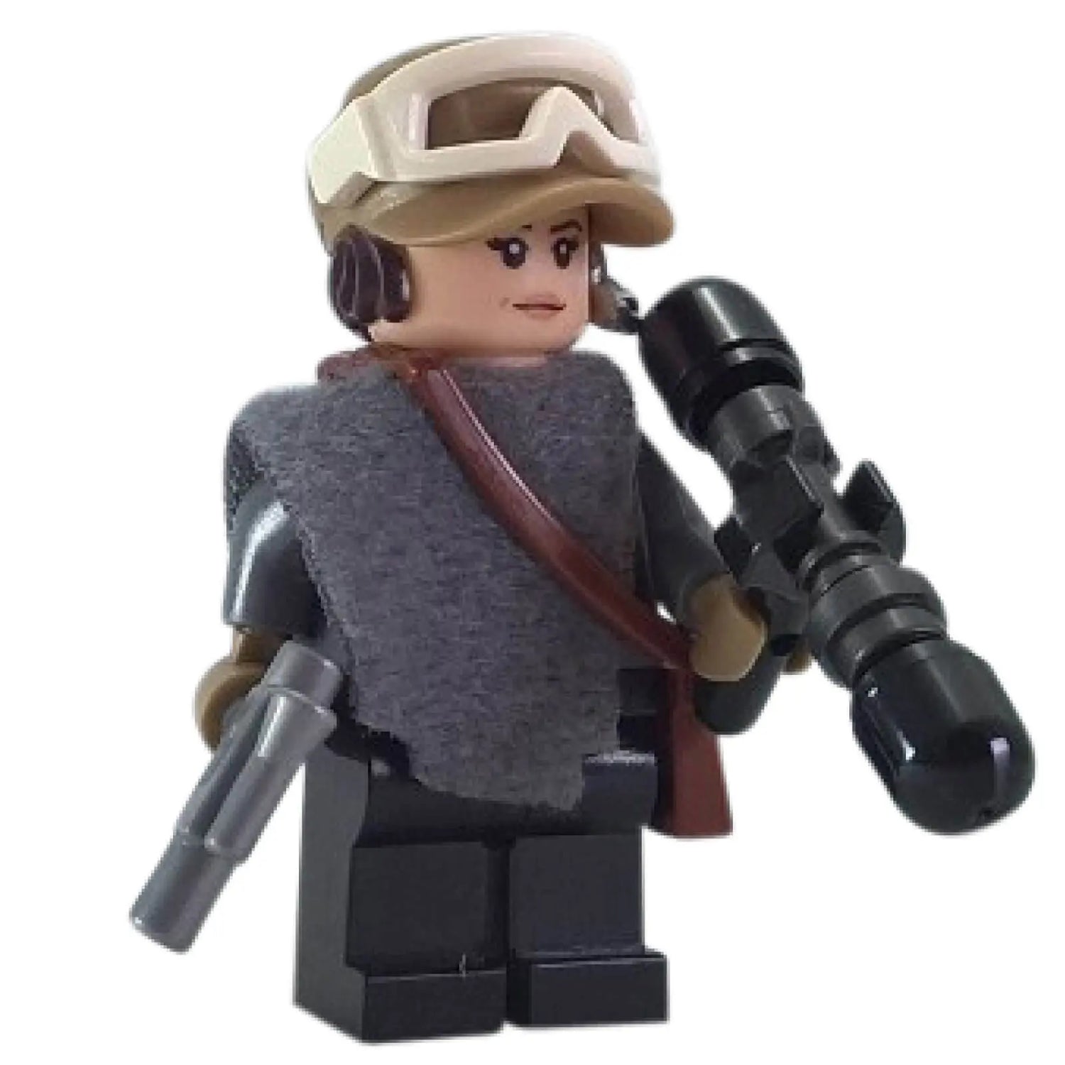 LEGO® Jyn Erso minifigure in poncho with goggles helmet and rocket launcher – Star Wars Rogue One (sw1012)