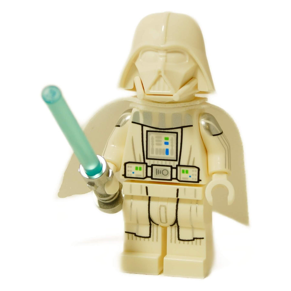 Foto de producto de alta calidad del minifigura LEGO Jedi Vader con sable de luz azul