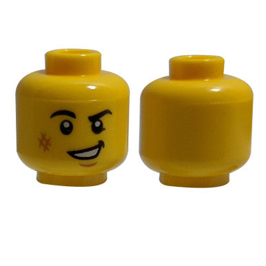 LEGO® Head with Lopsided Grin & Cheek Scuff - 3626cpb2519