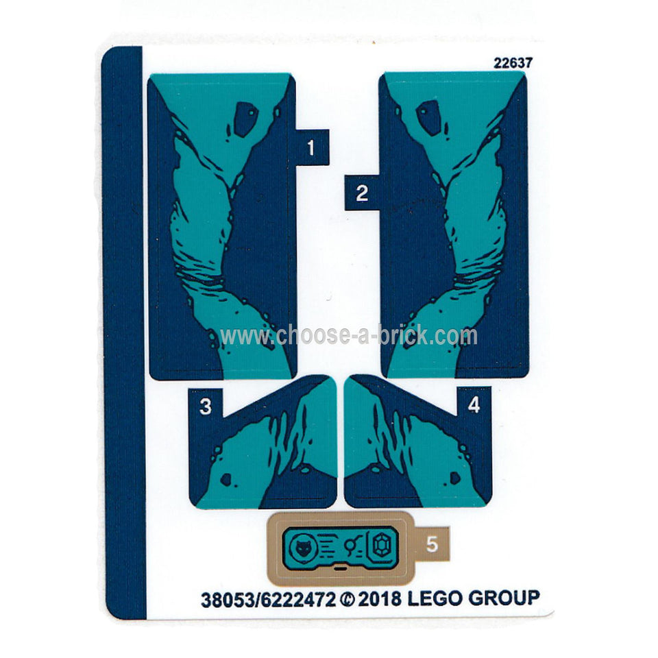 ملصق لمجموعة 76101 - 30853-6222472 - LEGO أجزاء ليغو منفردة وقطع