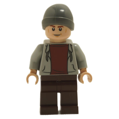 Guard - Ski Beanie, Light Bluish Gray Sweatshirt, Dark Brown Legs