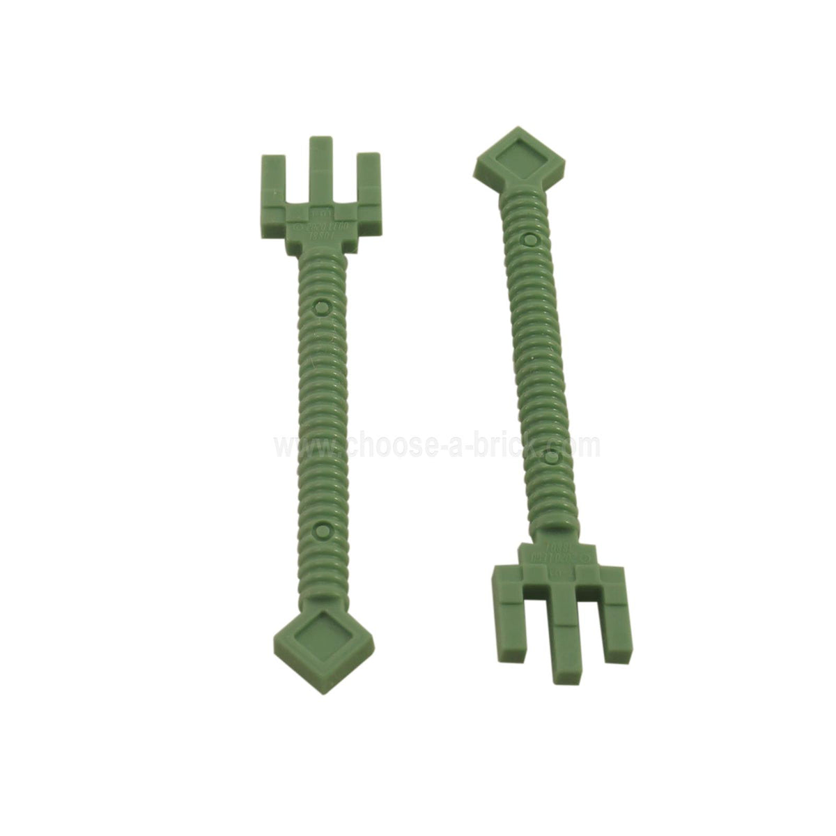 Two sand green pixelated Minecraft tridents 78801.