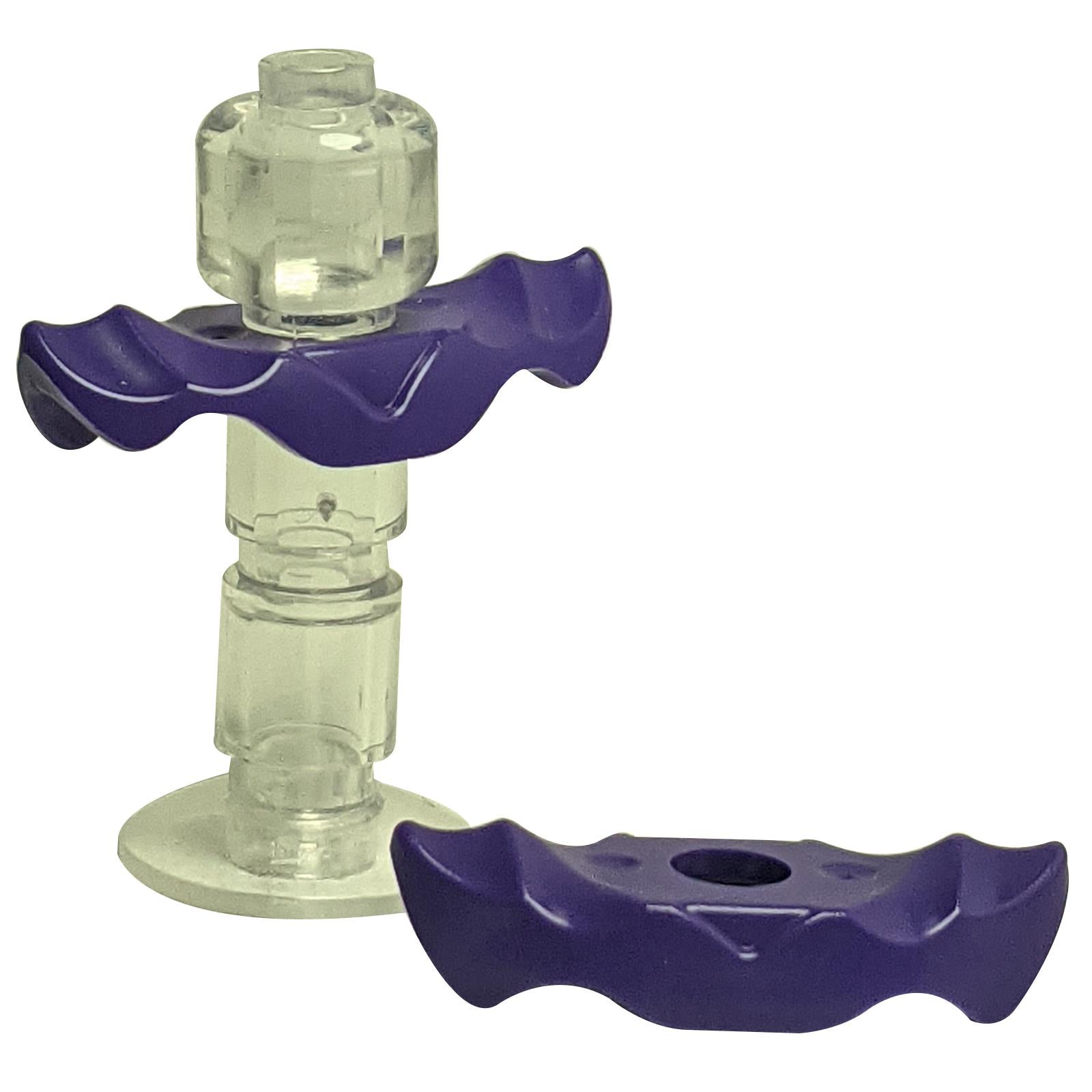 Purple LEGO Minifigure Armor Shoulder Pads with Ridges 11438.