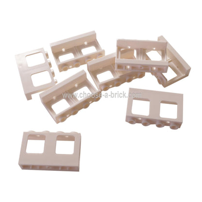 Window 1 x 4 x 2 Plane, Single Top Hole and Single Bottom Hole for Glass