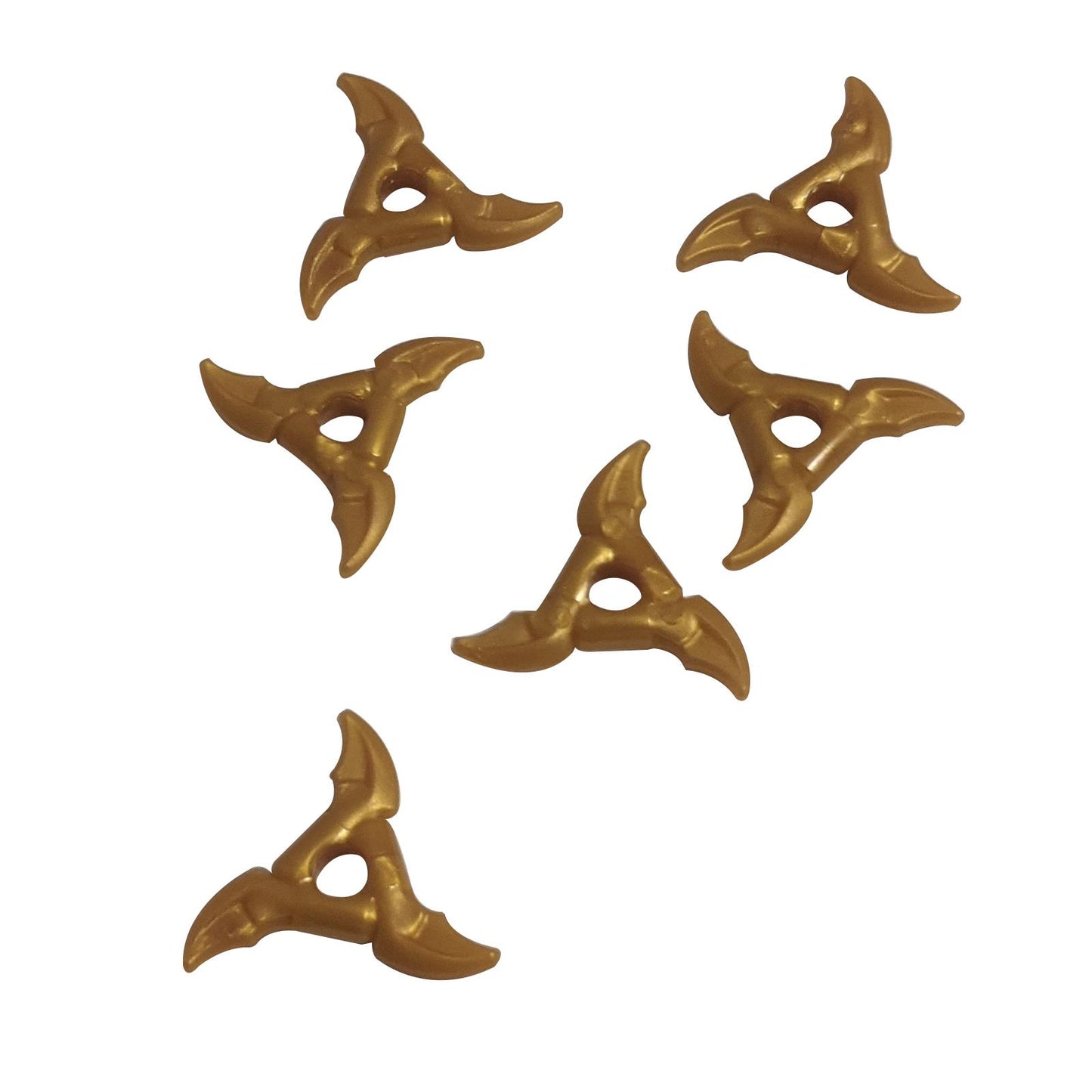 Minifigura, Estrella arrojadiza (Shuriken) con empuñaduras lisas y hojas curvas 