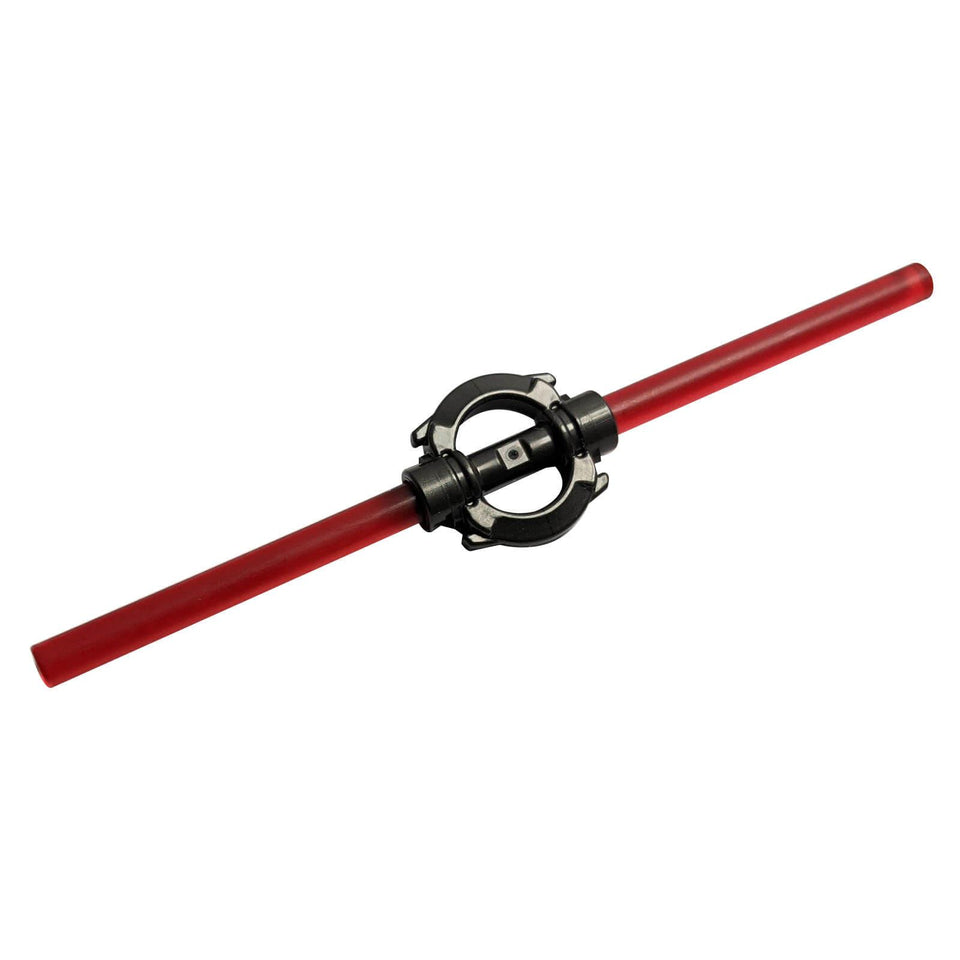 LEGO® Sable de luz rojo de doble hoja del Inquisidor con empuñadura circular negra