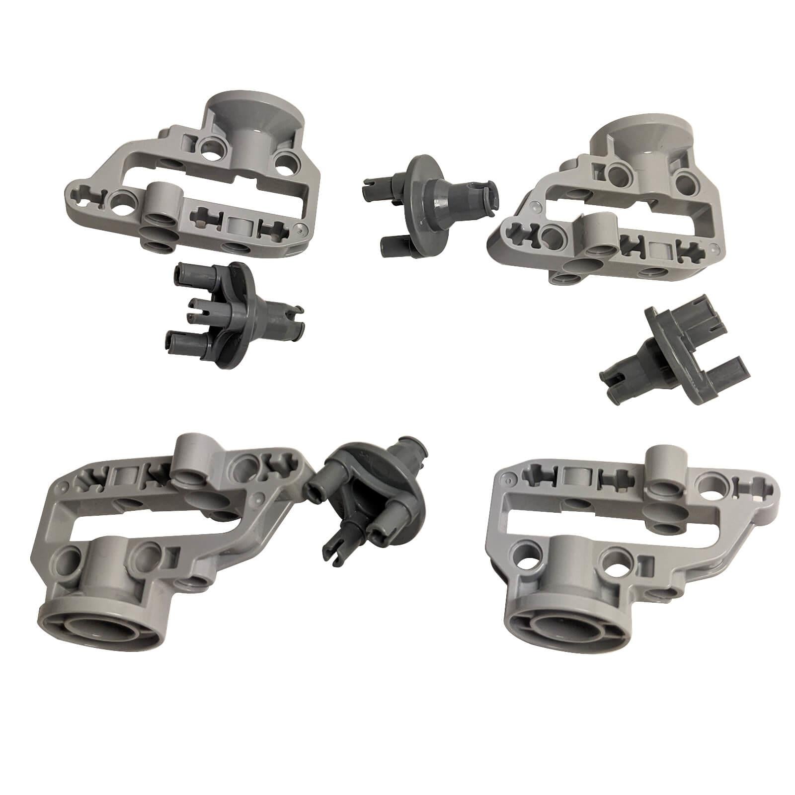 LEGO® Conjunto de eje de portal de dirección Technic y buje con cuatro bujes de rueda y piezas de conexión, un total de 8 piezas.