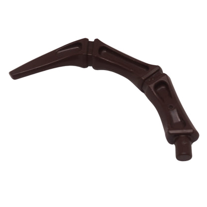 LEGO® appendage 15064 bony small animal part with curved shape and bar connection dark brown