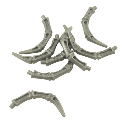 LEGO® appendage 15064 bony small animal part with curved shape and bar connection flat silver