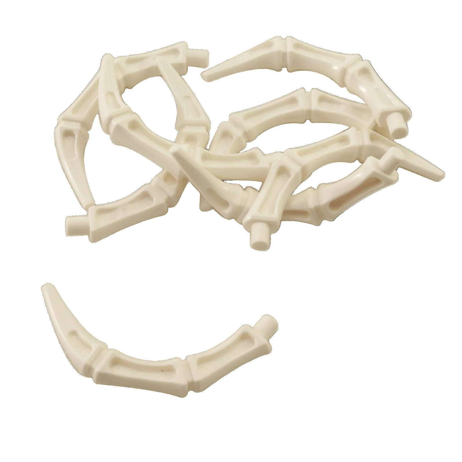 LEGO® appendage 15064 bony small animal part with curved shape and bar connection white