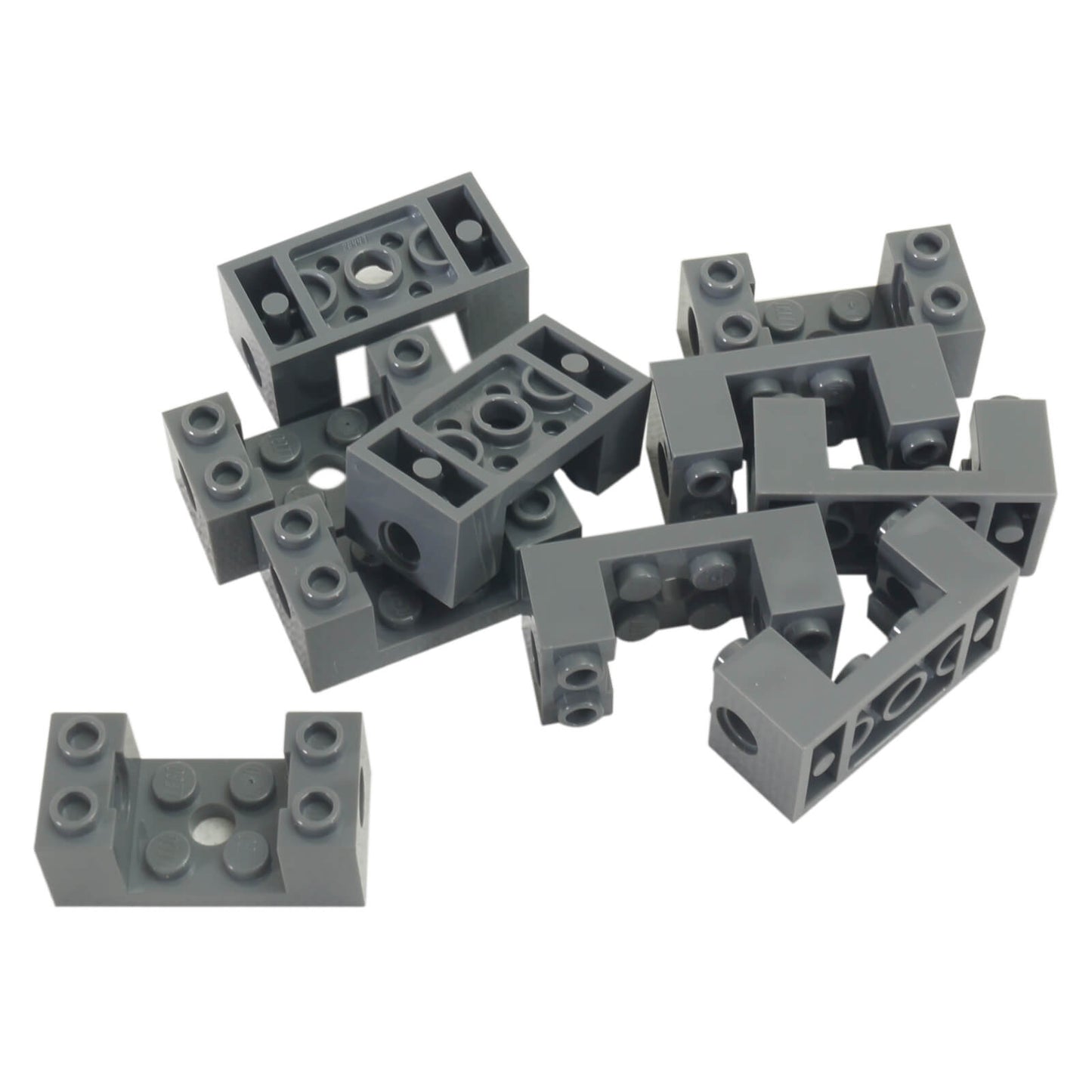 LEGO® Technic brick 2 x 4 x 1 1/3 with holes and 2 x 2 cutout in dark bluish gray
