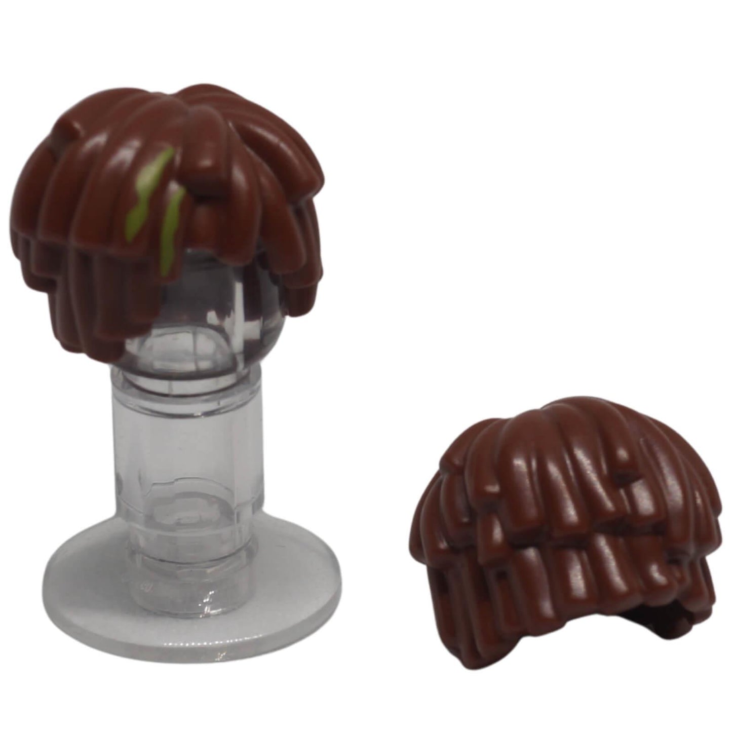 LEGO minifigure short layered mop top hair 2003pb01 with lime streaks
