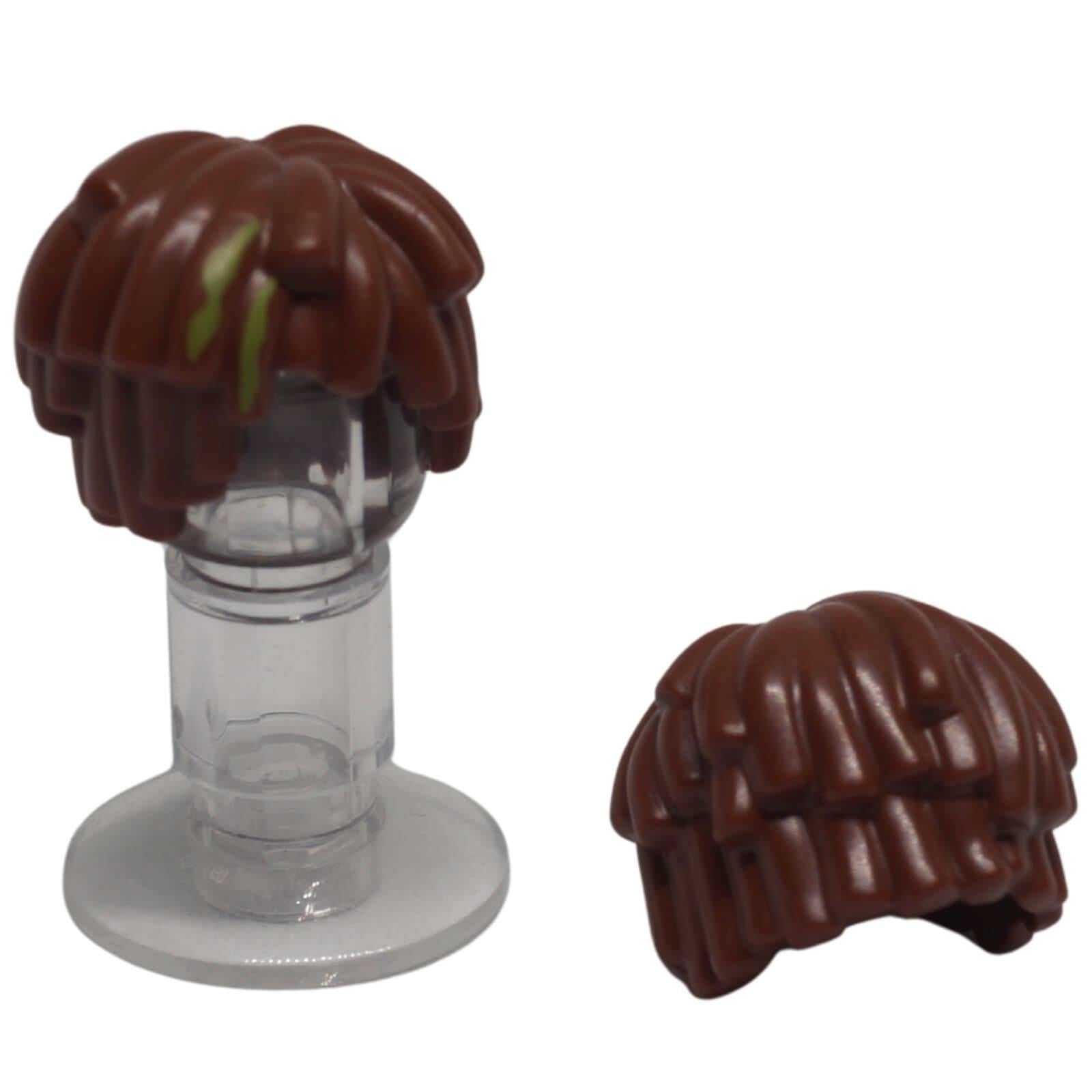 LEGO minifigure short layered mop top hair 2003pb01 with lime streaks

