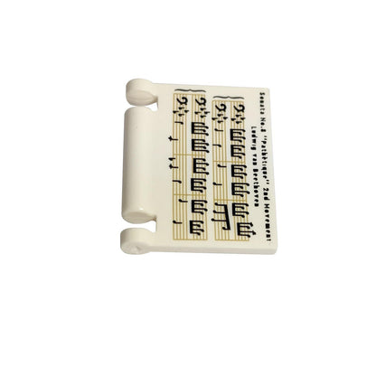 LEGO Book Cover with Beethoven Sonata No.8 musical notes, front view