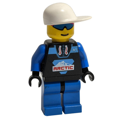 LEGO Minifigur Arktis - Schwarz, Weiß Kappe - arc004
