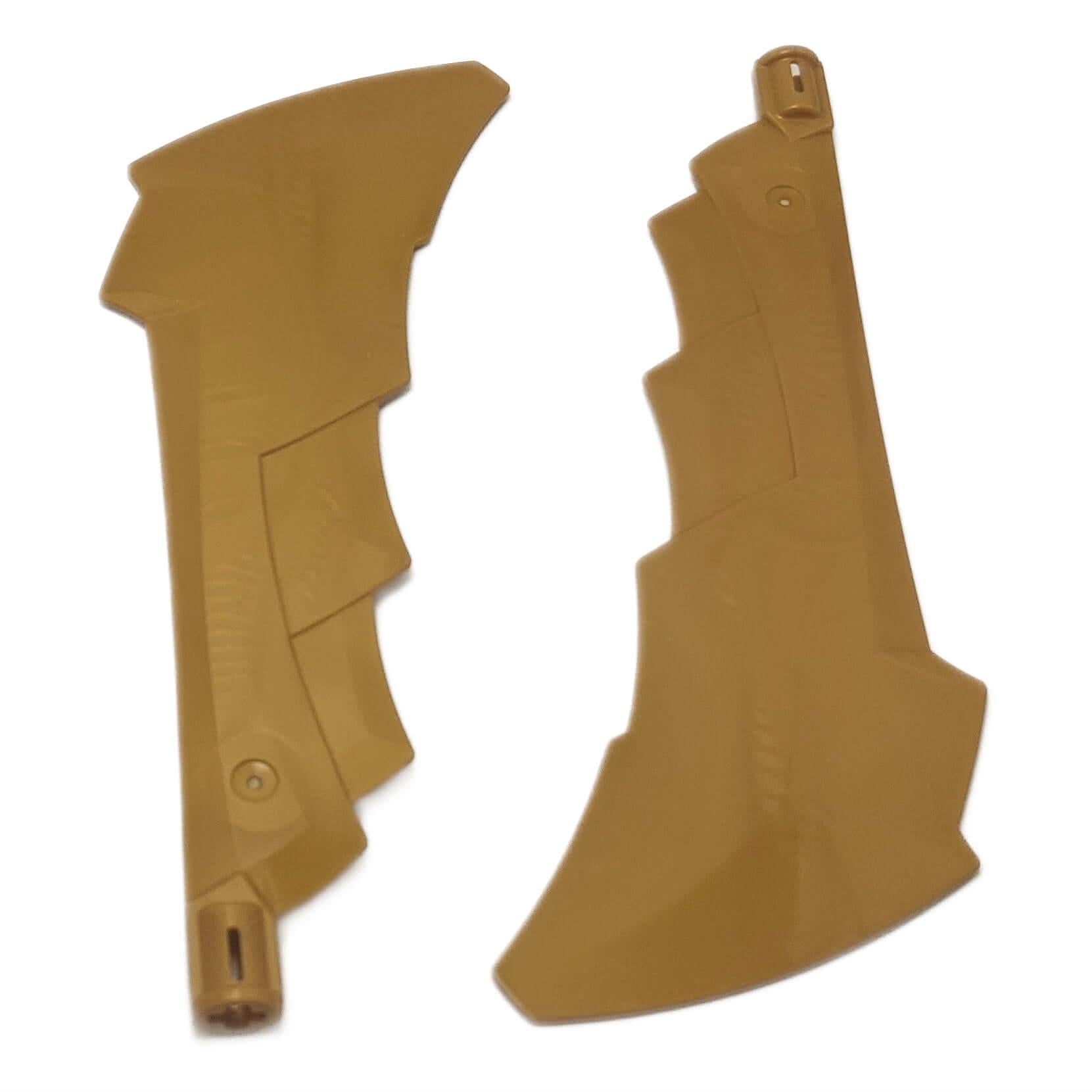 LEGO® large figure weapon 2144 serrated blade with axle hole and cylindrical connection end
