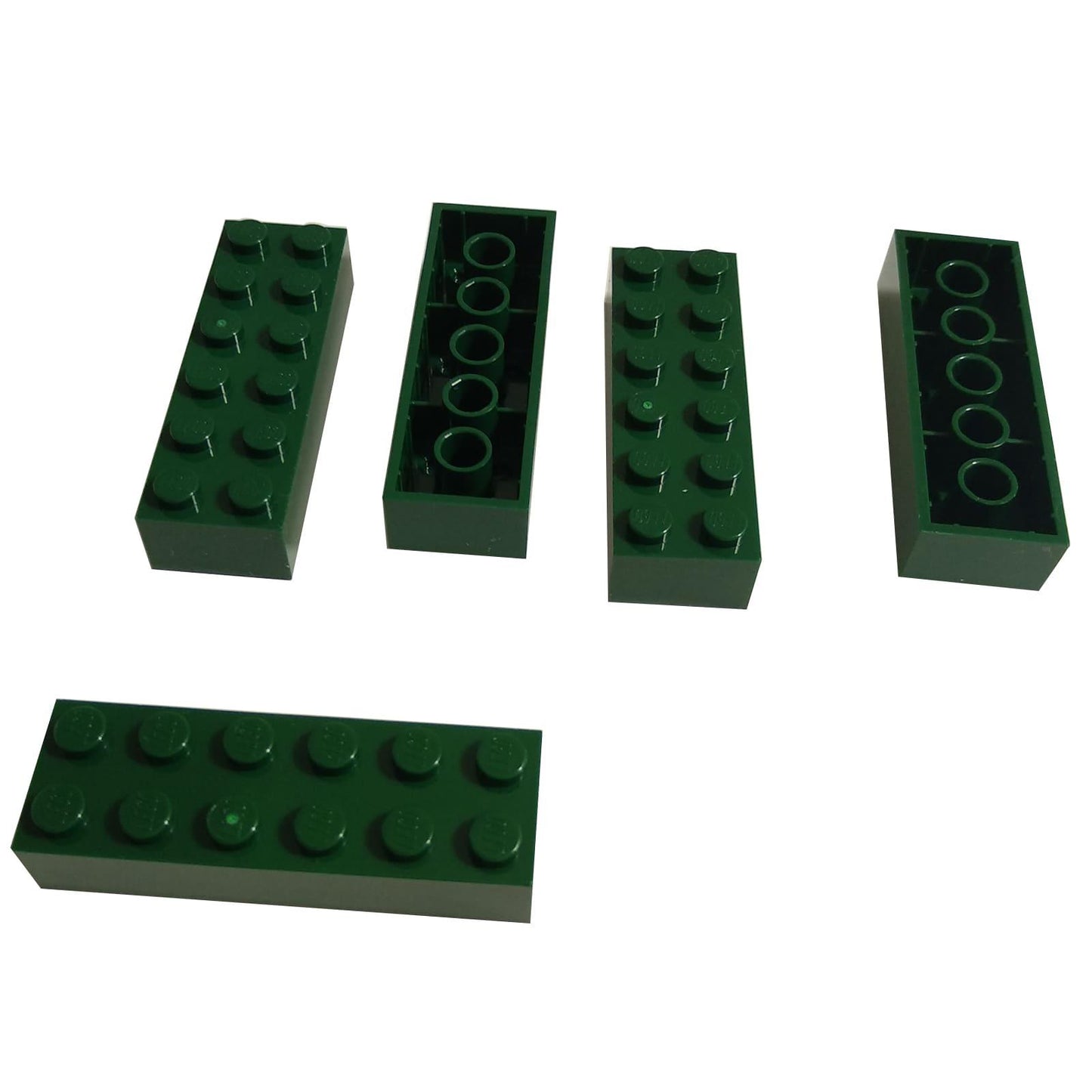 LEGO® peça de construção padrão 2x6 brick 2456 usada para construção estrutural robusta, dark green
