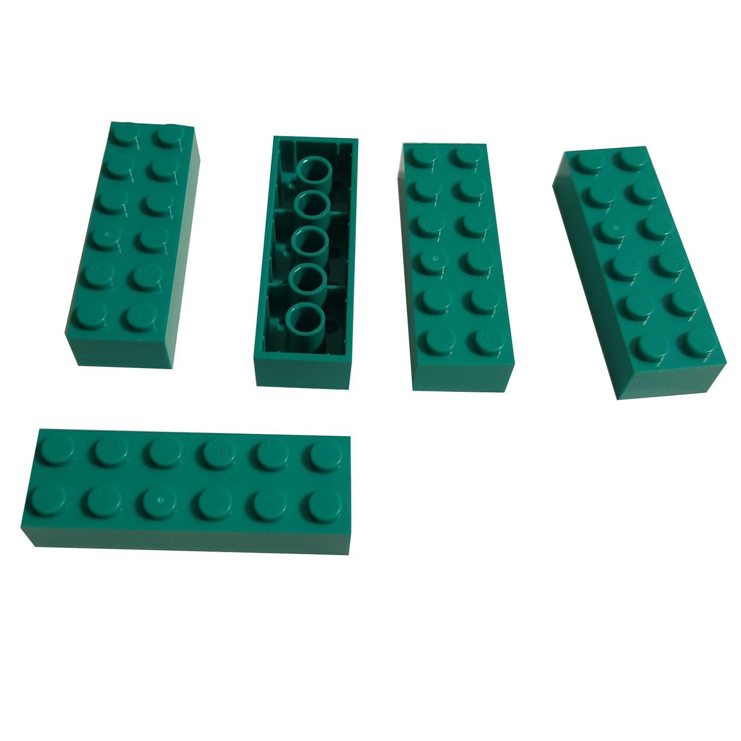 LEGO® peça de construção padrão 2x6 brick 2456 usada para construção estrutural robusta, dark turquoise
