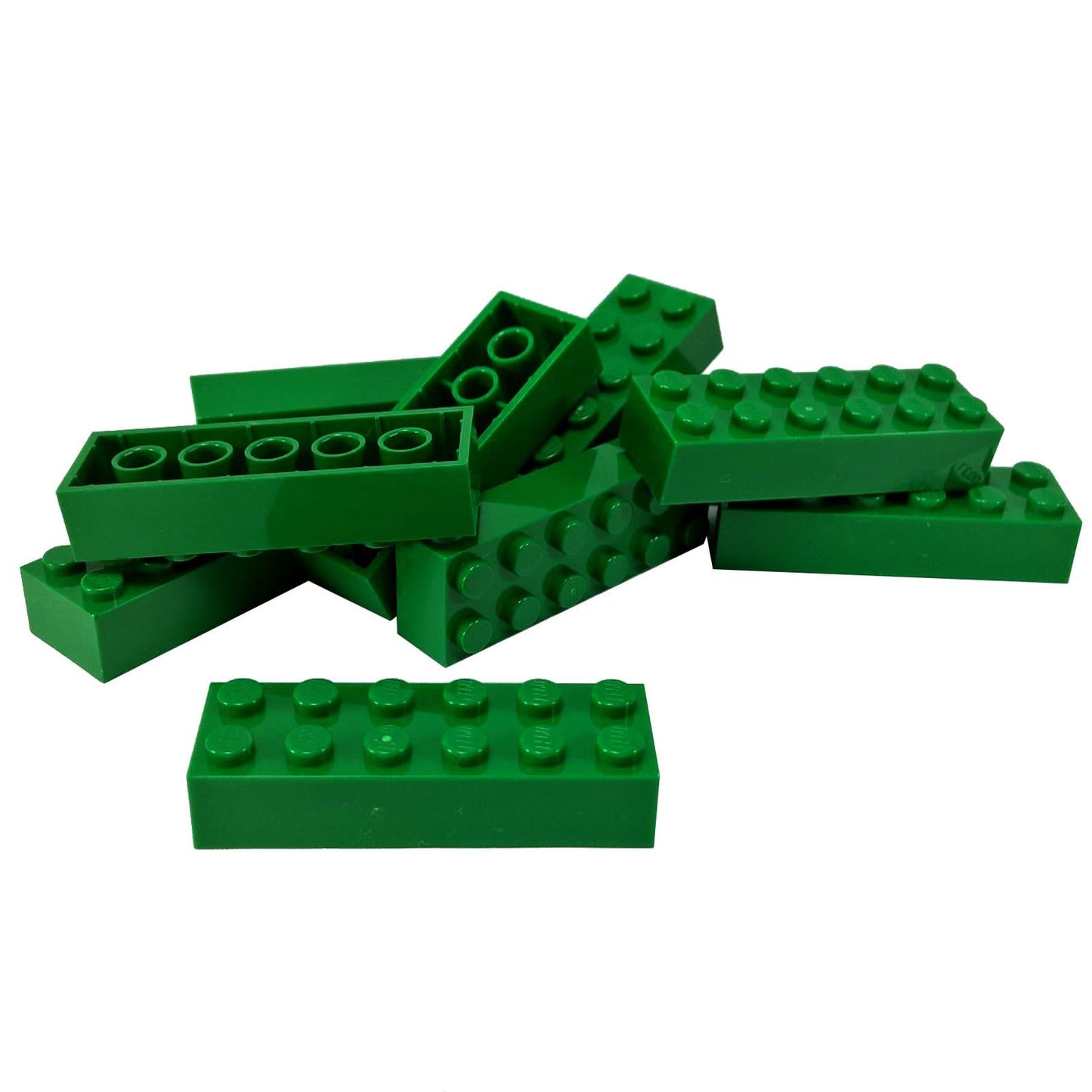 LEGO® peça de construção padrão 2x6 brick 2456 usada para construção estrutural robusta, green

