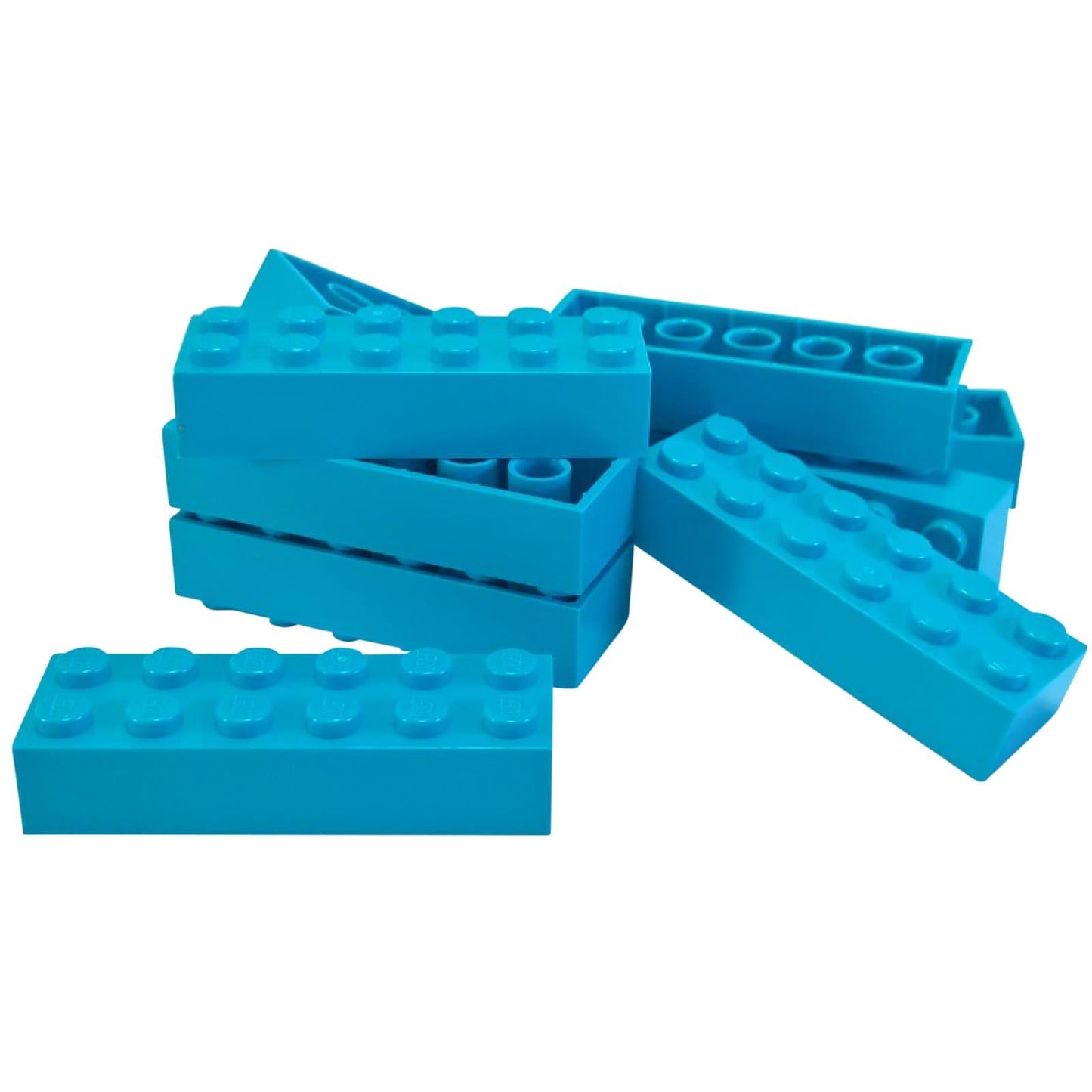 LEGO® peça de construção padrão 2x6 brick 2456 usada para construção estrutural robusta, medium azure
