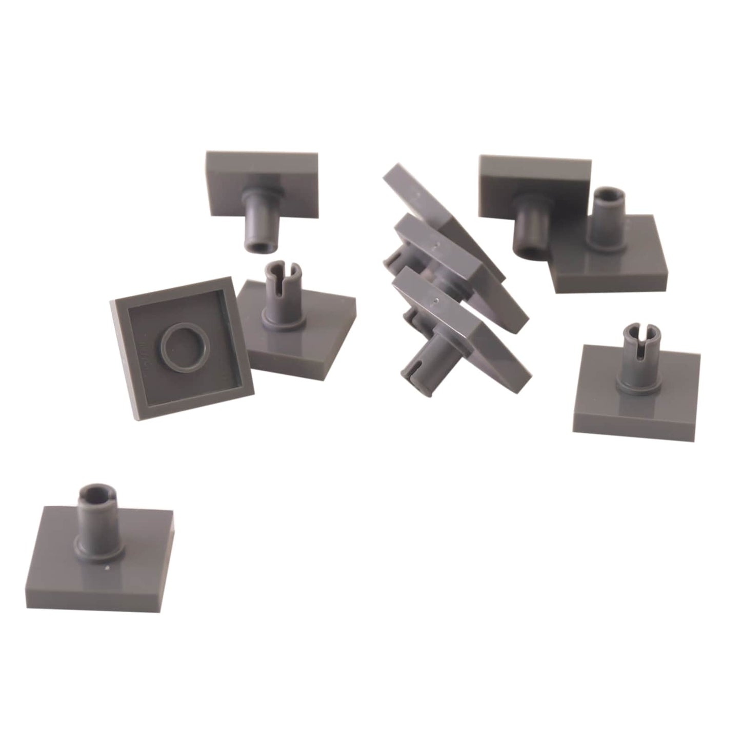 LEGO® modifikovaná dlaždice 2x2 s kolíkem 2460 používaná pro spojení a hladké detaily, tmavě modrošedá

