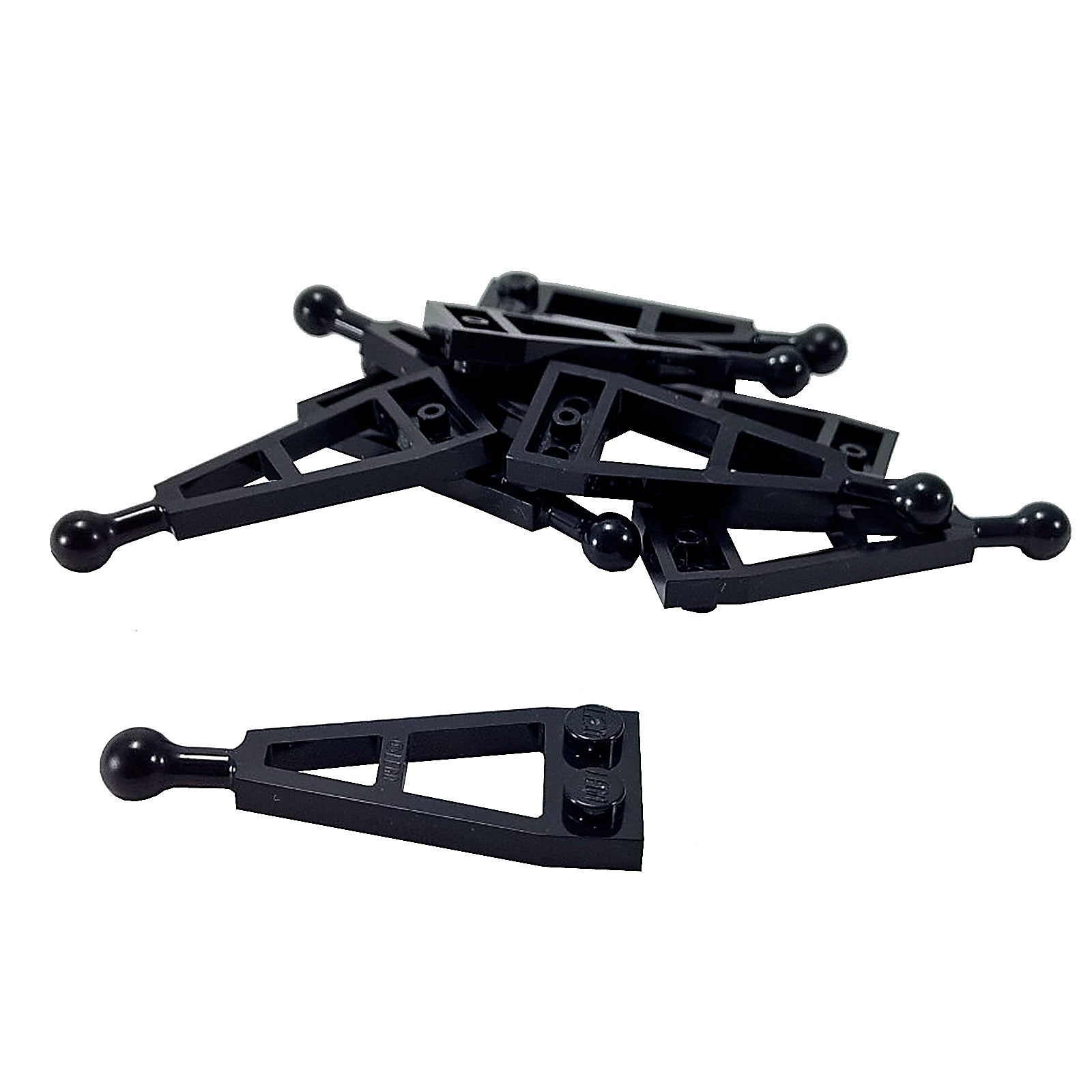 LEGO® 2508 Modified 1x2 Plate with extended long towball in black for vehicle and trailer connections